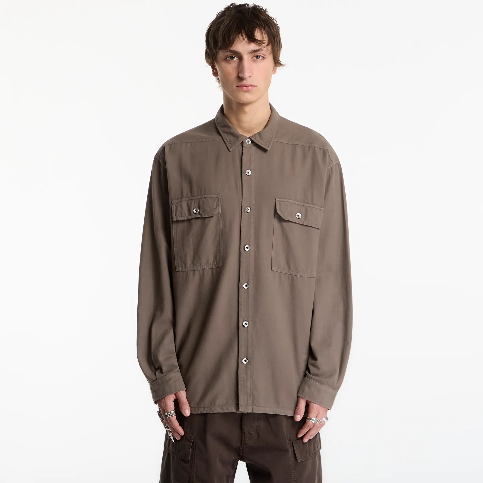 Pánske košele Rick Owens DRKSHDW Jumbo Outershirt Dust