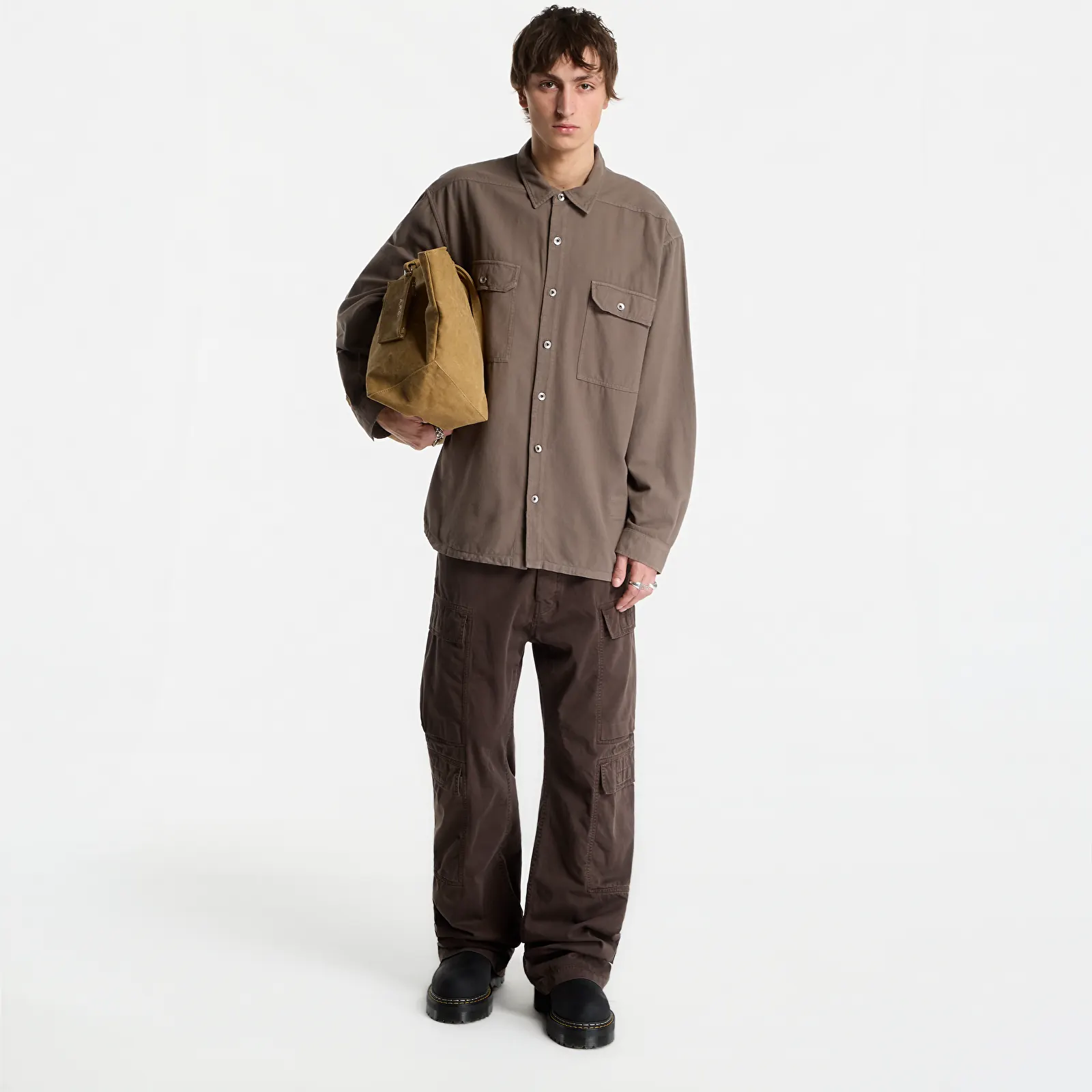 Pánske košele Rick Owens DRKSHDW Jumbo Outershirt Dust