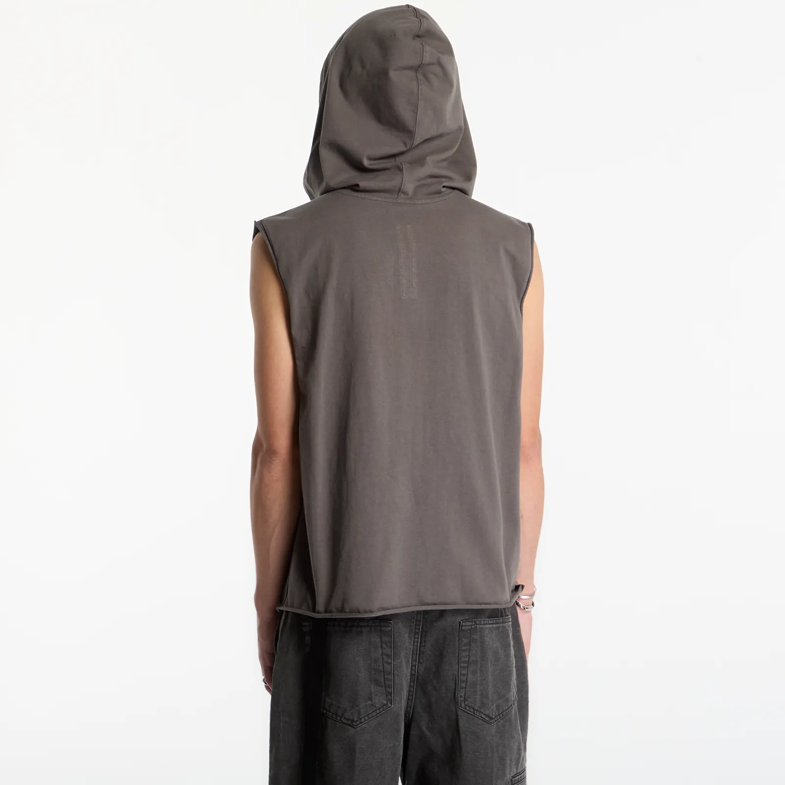 Tričká Rick Owens DRKSHDW Hooded Tunic Gravel