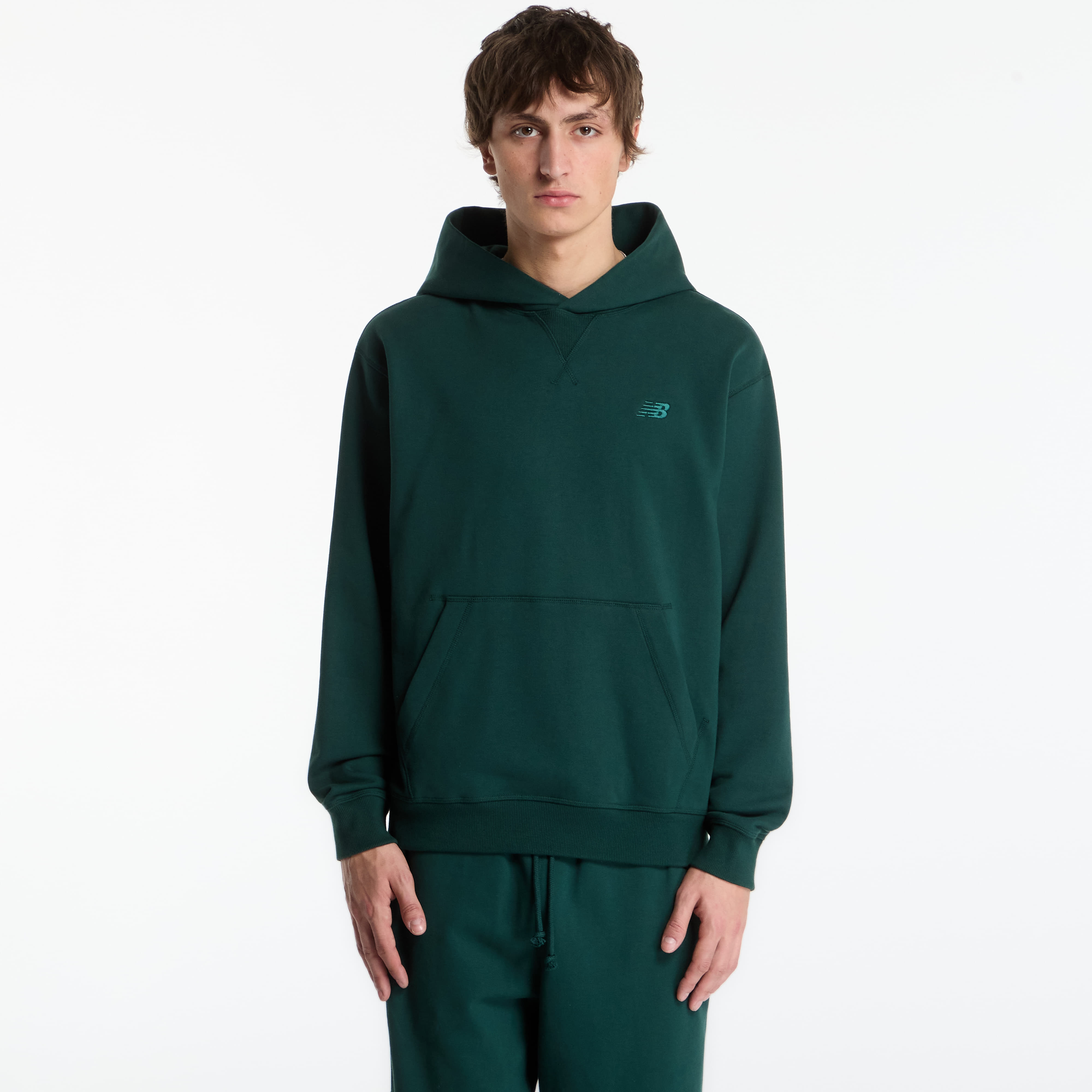 Суитшърт New Balance Athletics French Terry Hoodie Nordic Green L