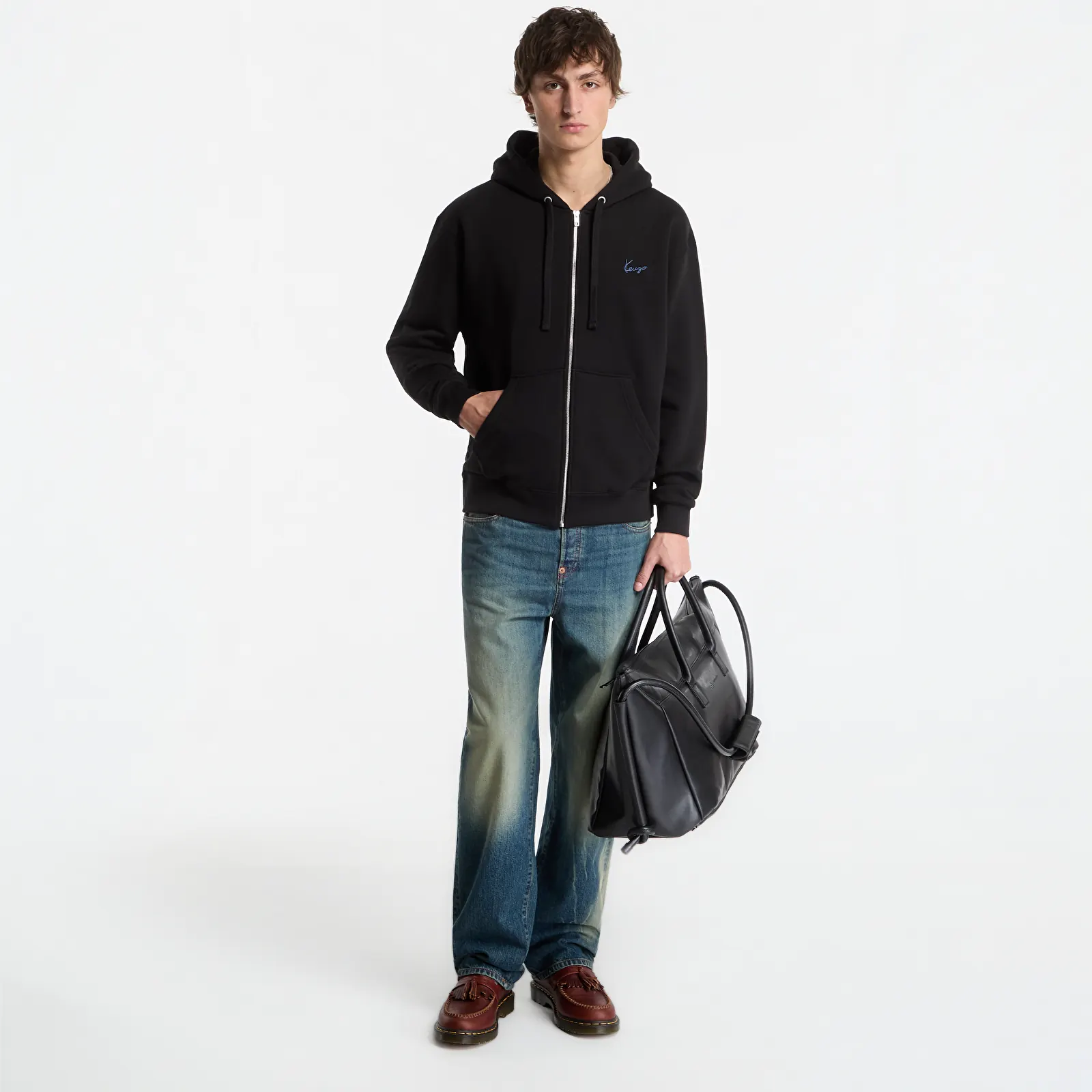 Регланы и толстовки KENZO Zip Up Hoodie Black