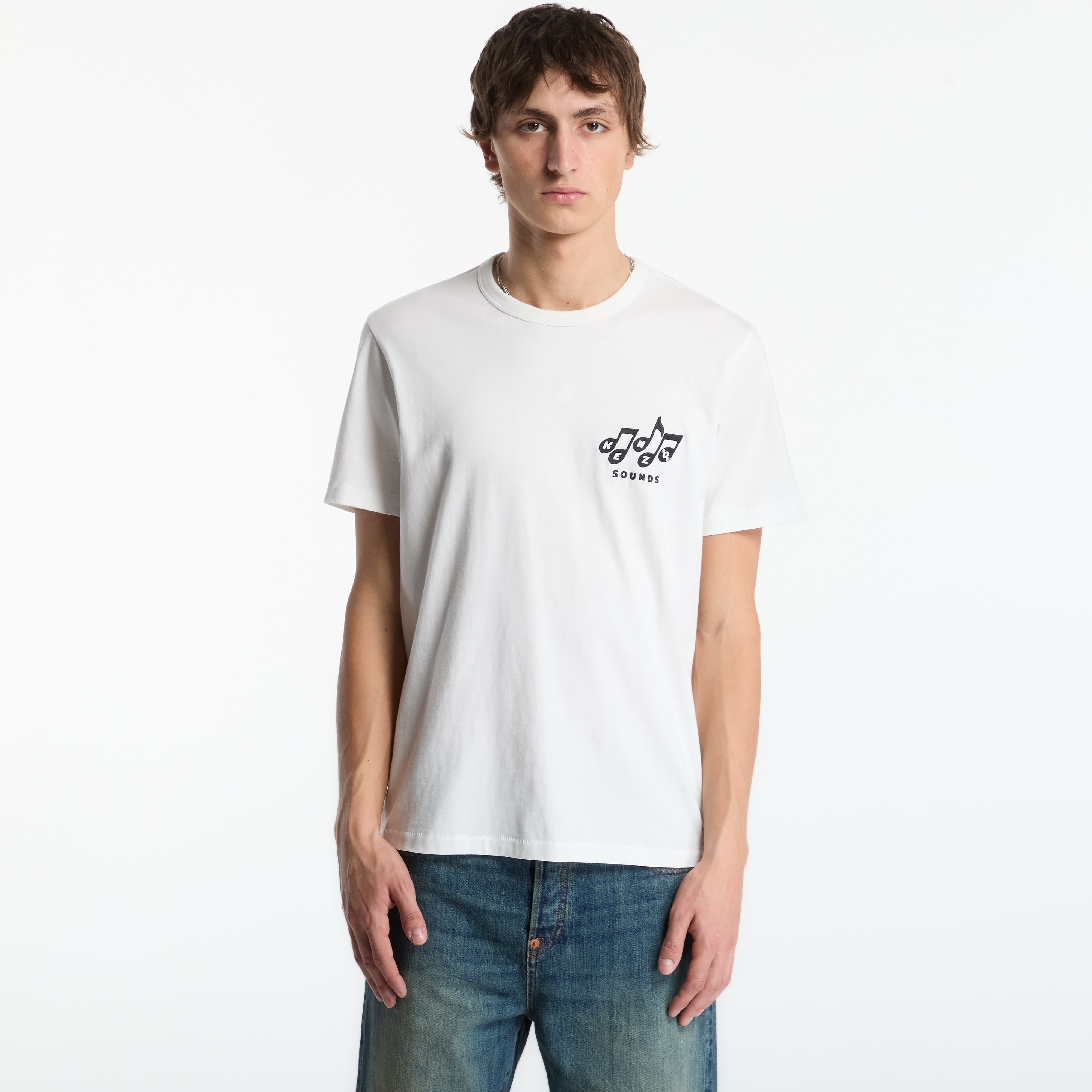 Тениска KENZO Gots Sounds Slim T-Shirt Off White S