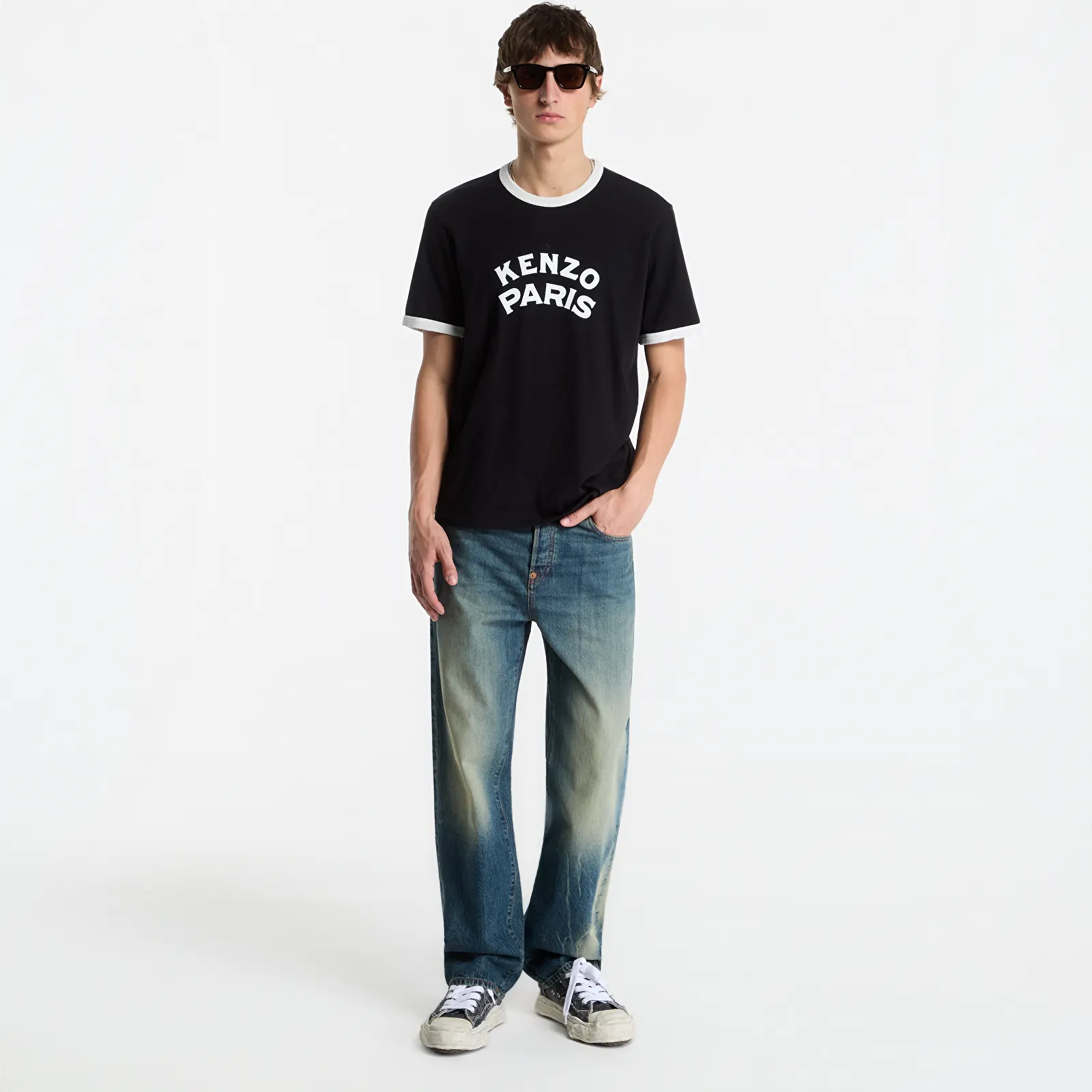 T-skjorter KENZO Gots Paris Emblem Slim T-Shirt Black