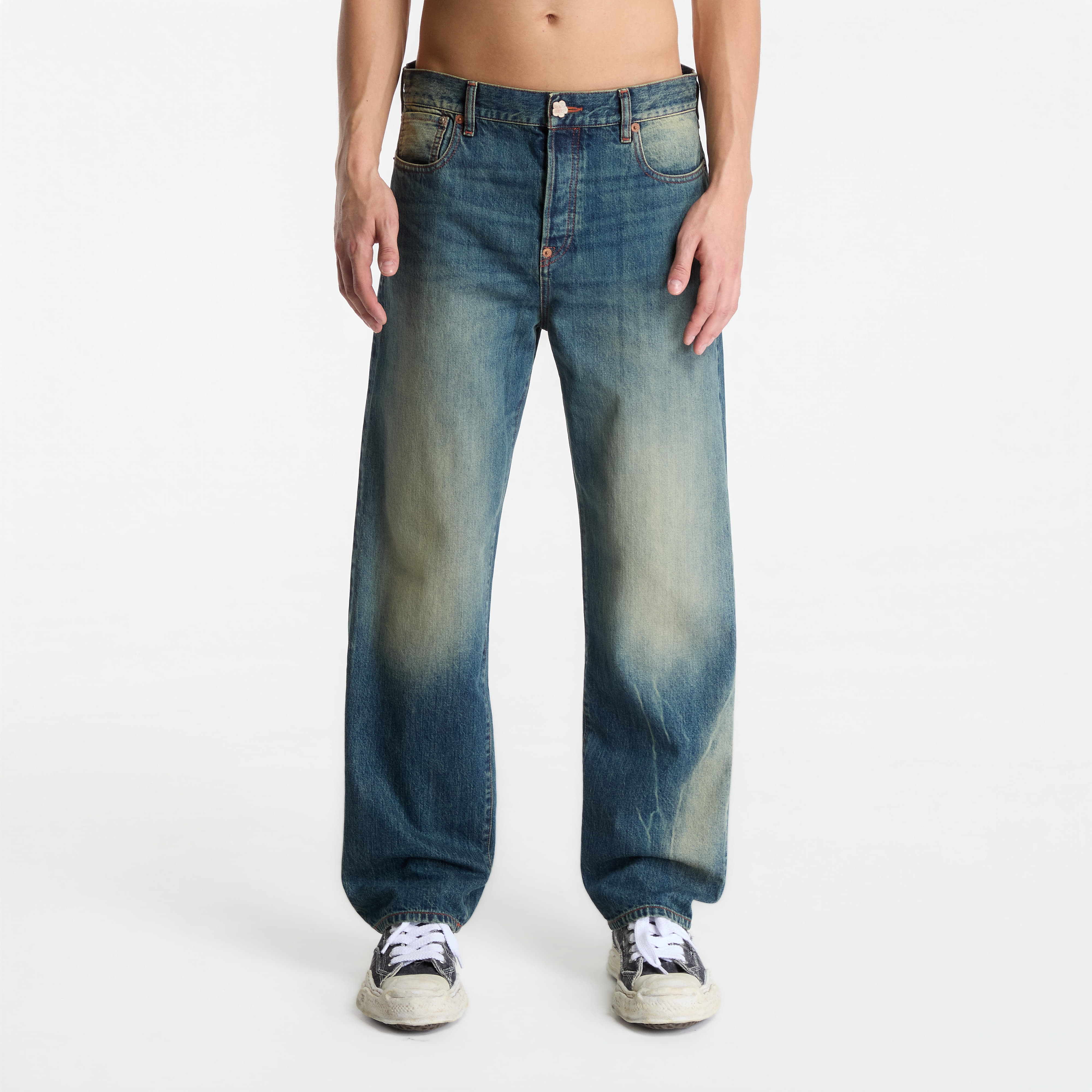 Дънки KENZO Pants Stone Bl Dirty Blue Denim 33