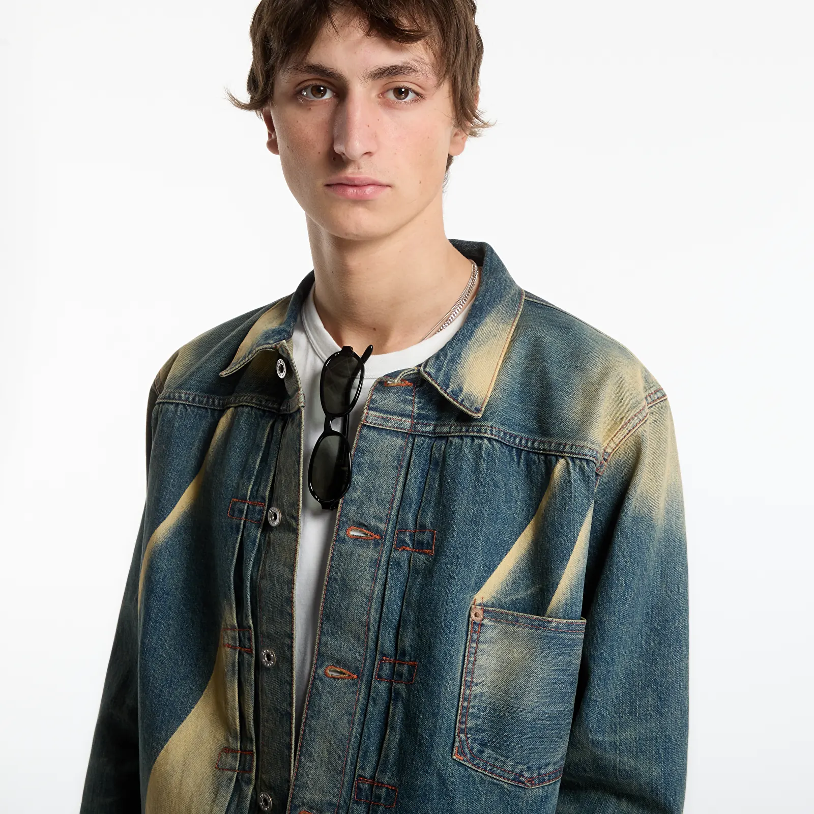 Jakker KENZO Trucker Jacket Stone Bl Dirty Blue Denim