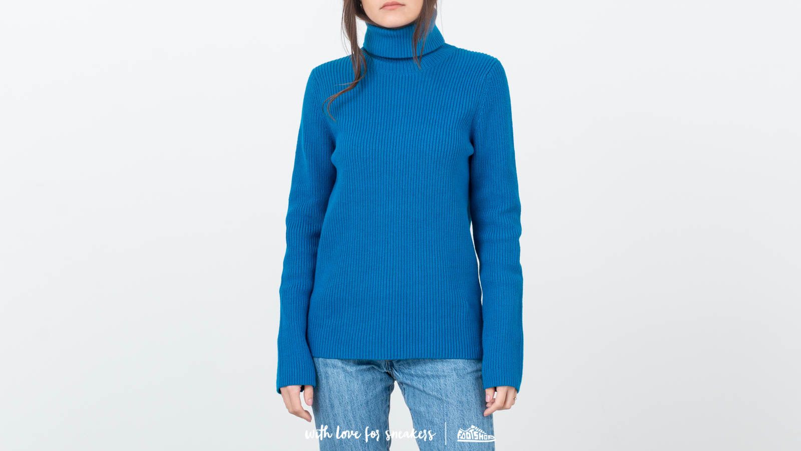 Maglioni SELECTED Ellie Long Sleeve Knit Rollneck Mykonos Blue