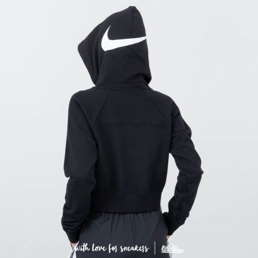 nike crop hoodie black
