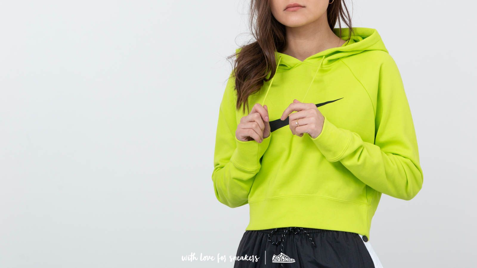 Hoodies and sweatshirts Nike Sportswear Crop Hoodie Cyber Black Footshop