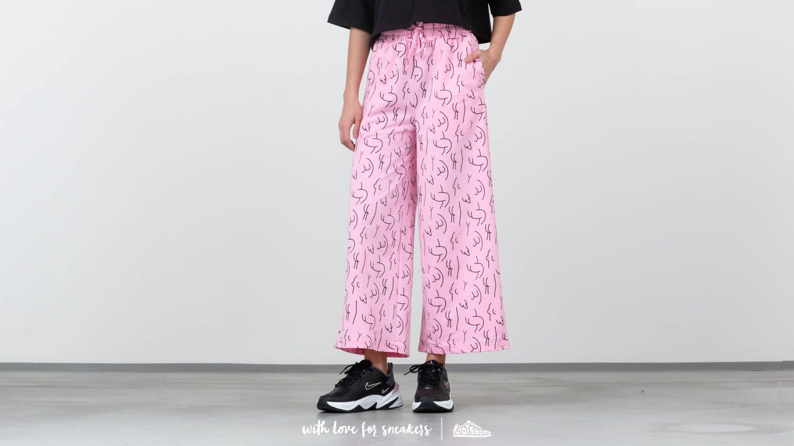 T-shirts Lazy Oaf Naked Crop PJ Set Pink/ Black
