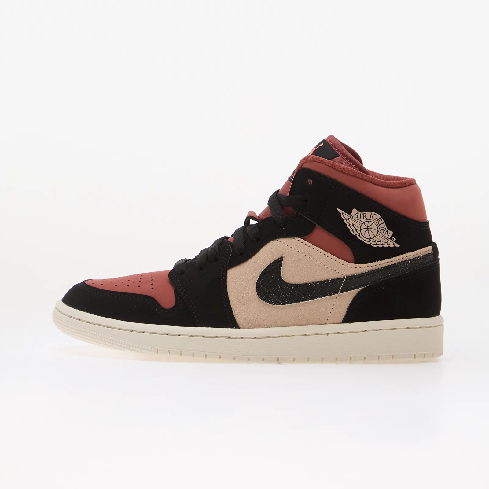 Joggesko for kvinner Air Jordan 1 Mid Particle Beige/ Black-Canyon Rust-Sail