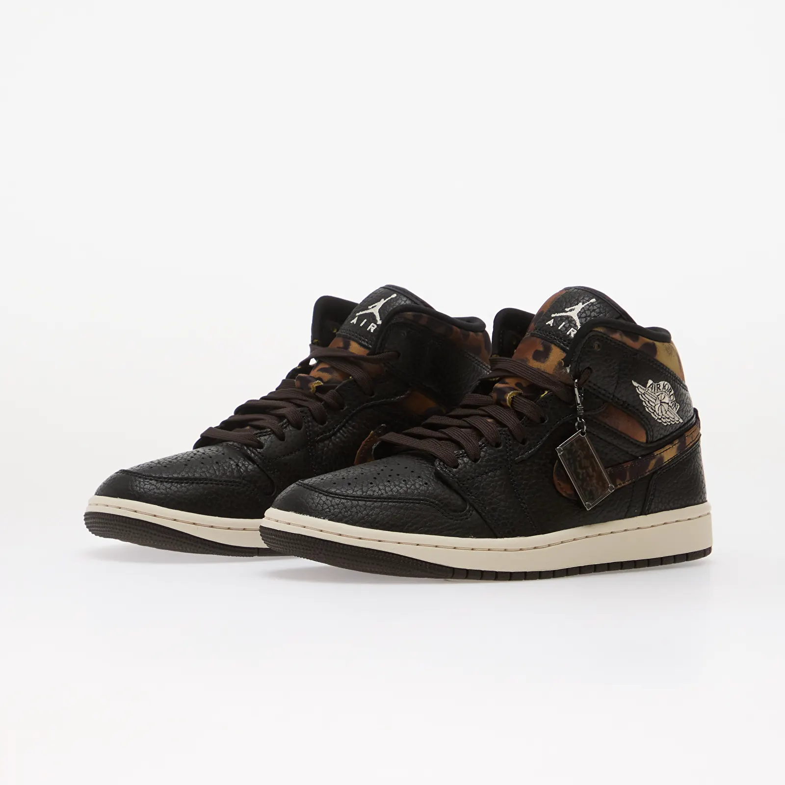 Joggesko for kvinner Air Jordan 1 Mid SE Black/ Chalk-Velvet Brown