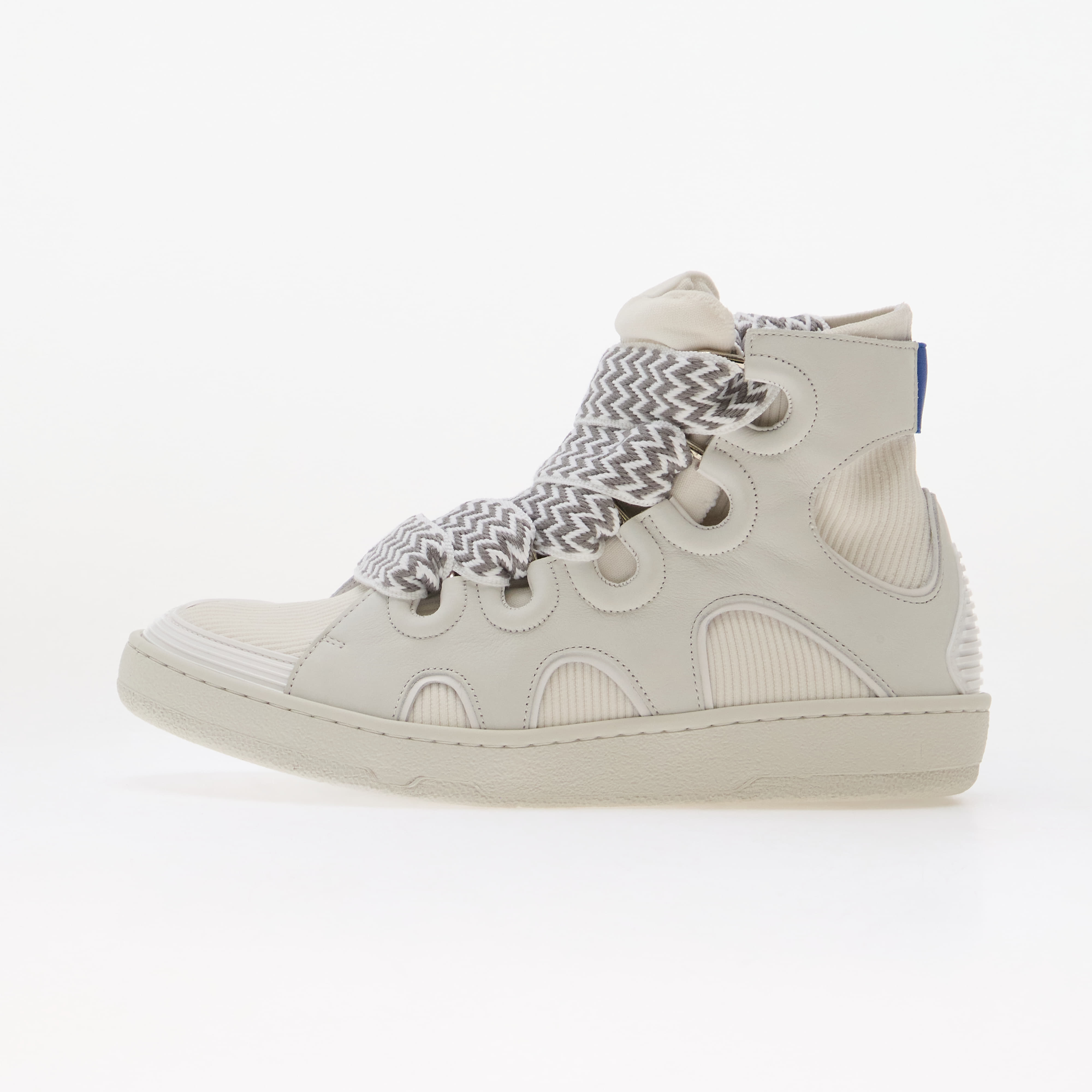 Сникърси Lanvin High Knitted Curb Sneakers White EUR 44