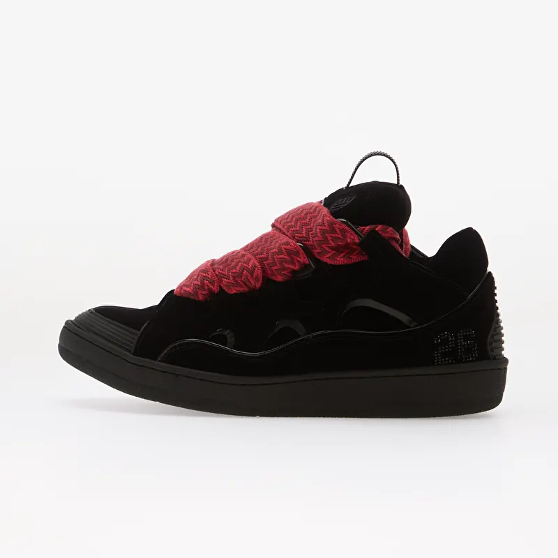 Lanvin Curb Sneakers Jersey Velvet Black