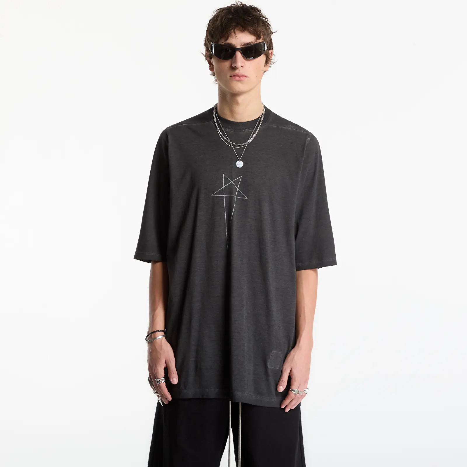 Футболки Rick Owens DRKSHDW Jumbo Ss T-Shirt Faded Black/ Silver