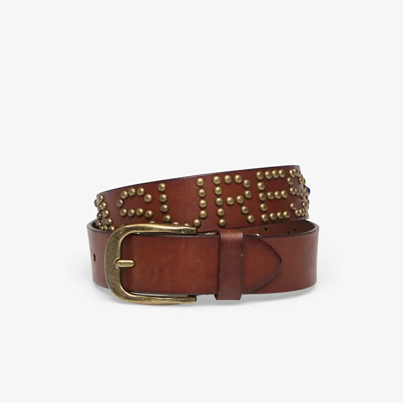 Pásek PLEASURES Studded Belt Brown