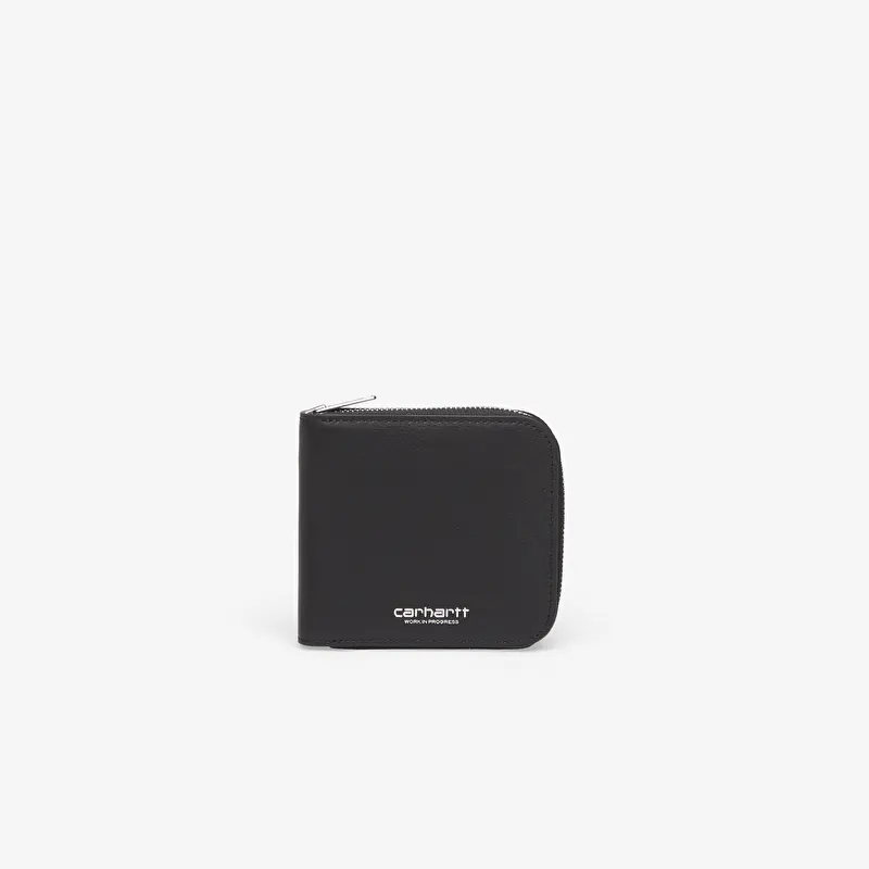 Портфейл Carhartt WIP Leather Wallet Black/ Silver