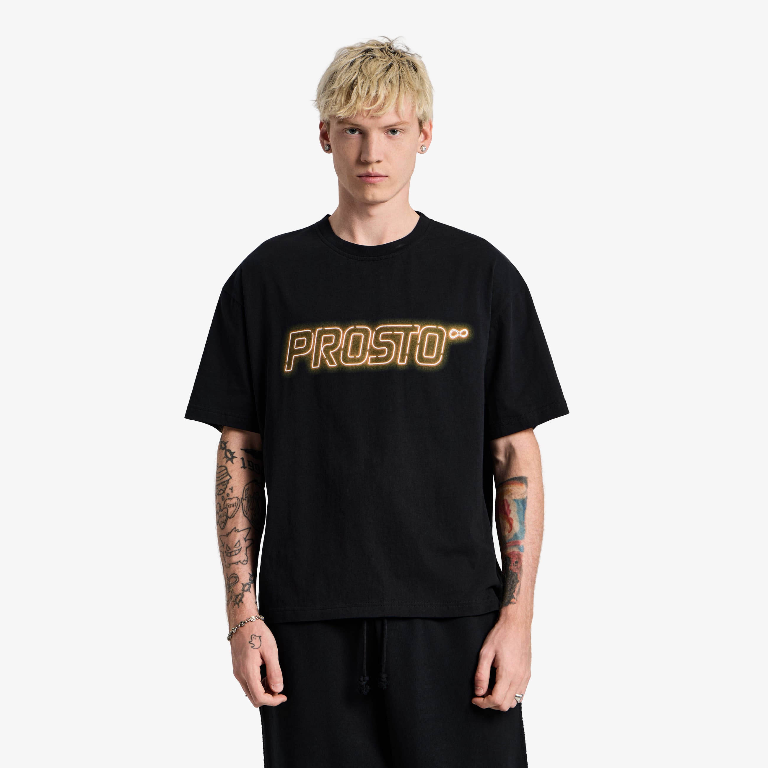 Тениска Prosto T-shirt Neon Black XL