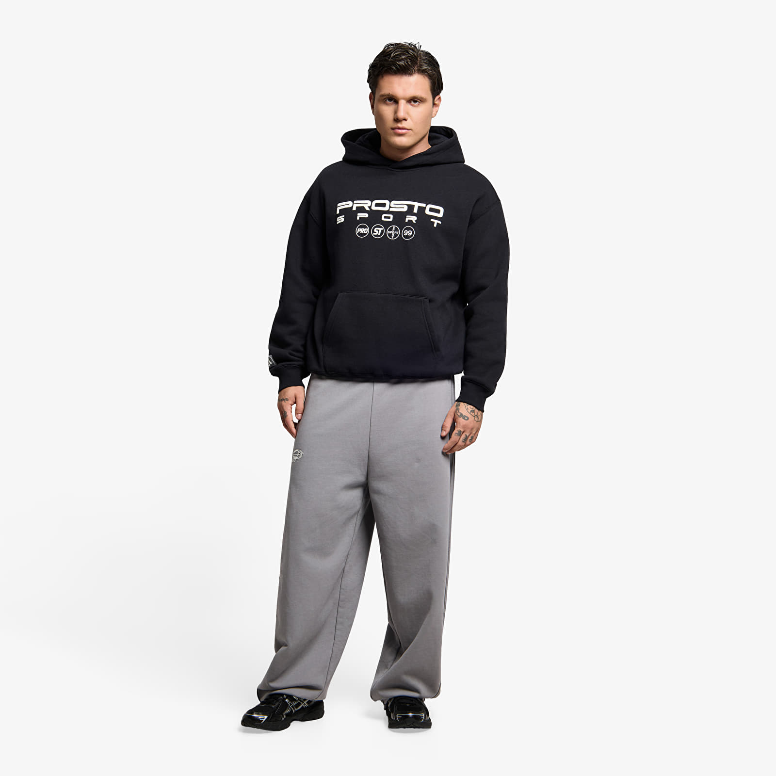Sweats à capuche homme Prosto Hoodie Target Black