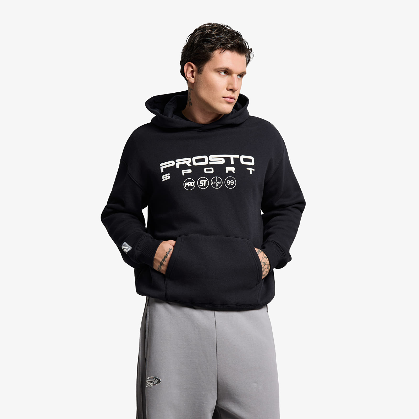 Sweats à capuche homme Prosto Hoodie Target Black