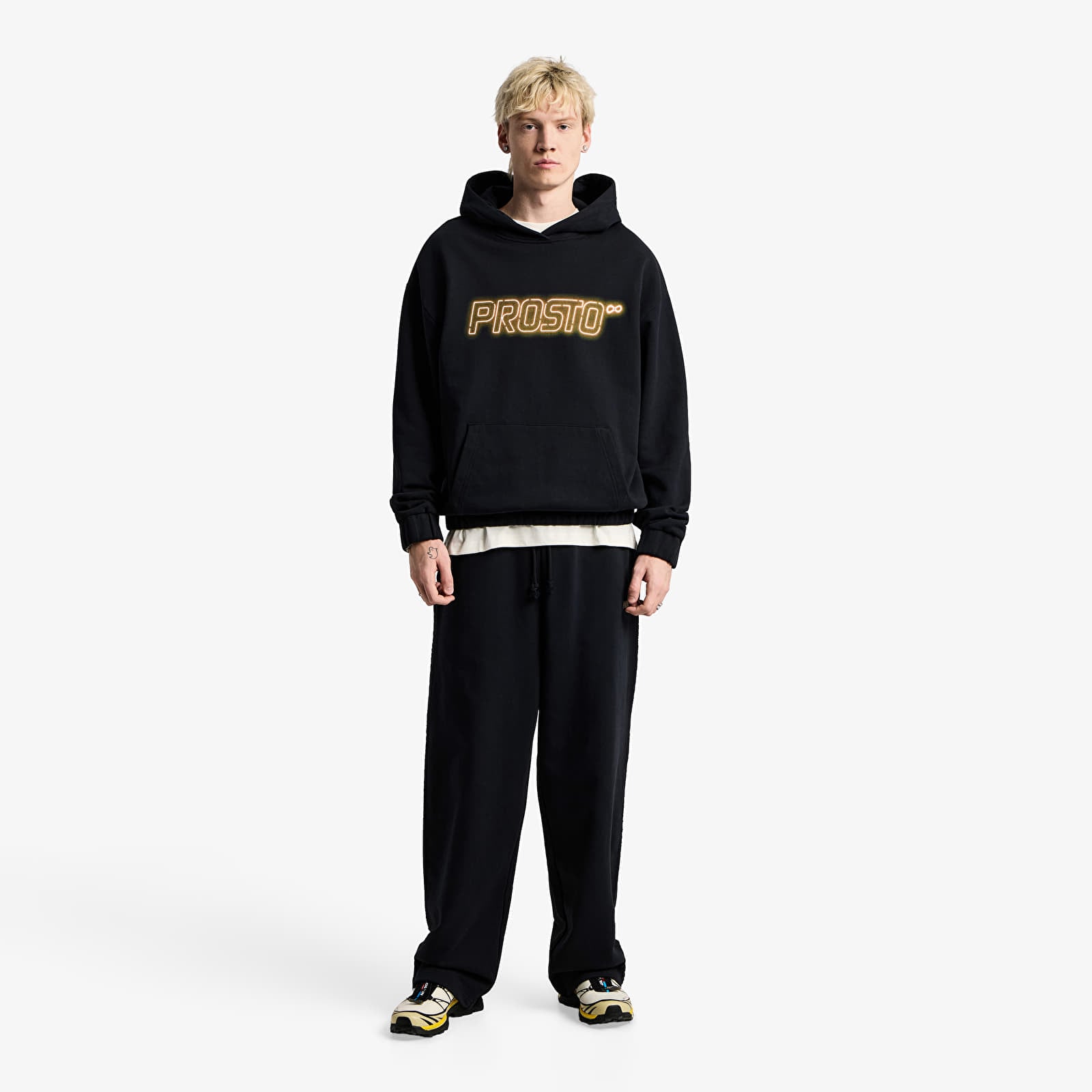 Sweats à capuche homme Prosto Hoodie Neon Black