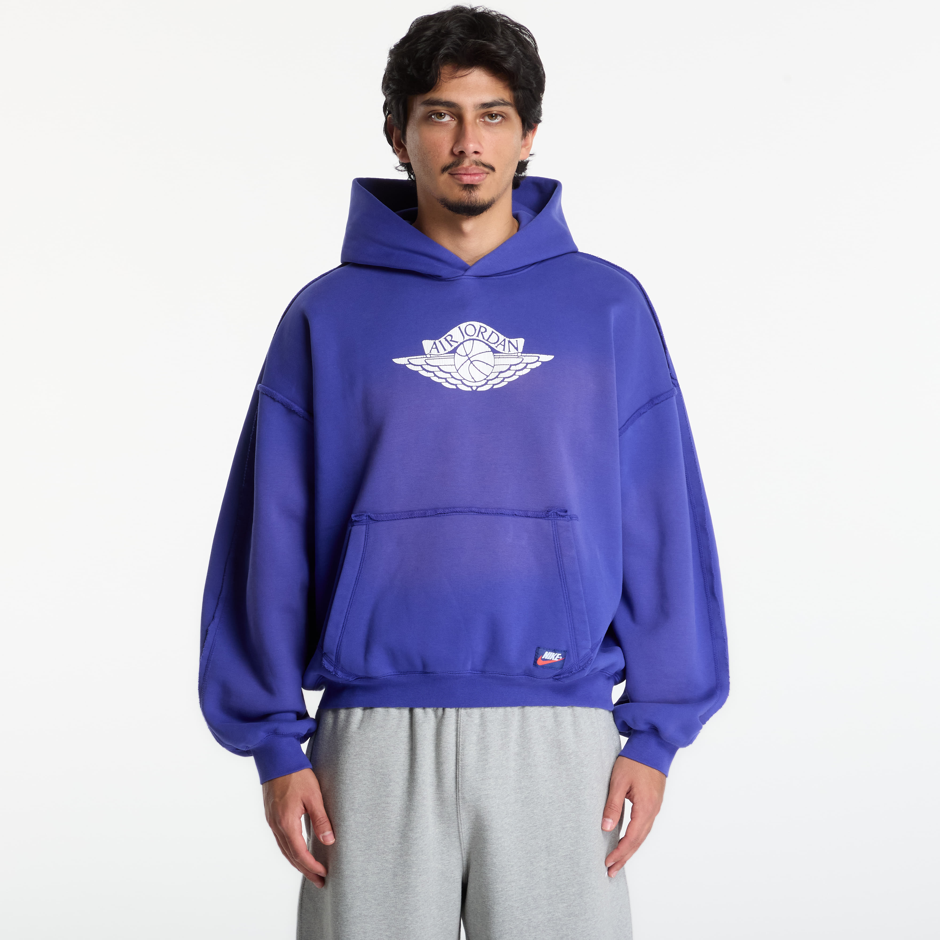 Суитшърт Jordan Flight Wings Fleece Pullover Hoodie Light Concord/ Sail S