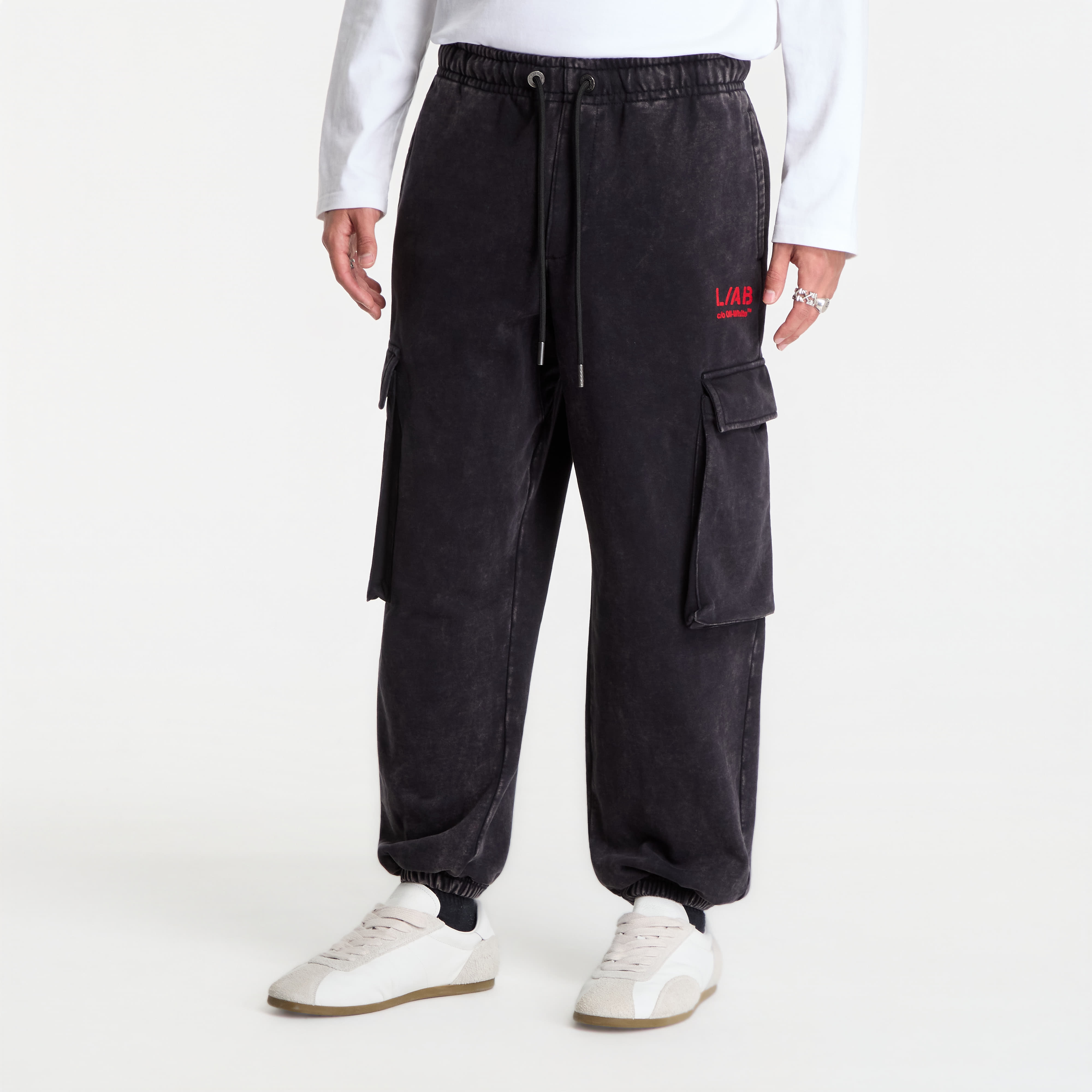 Pants L/AB c/o Off-White™ Off Active Washed Cargo Jogger Black M