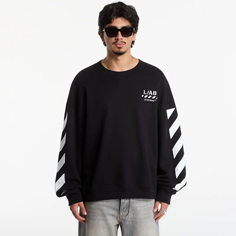 Verryttelypaita L/AB c/o Off-White™ Diag Crew Neck Sweatshirt Black