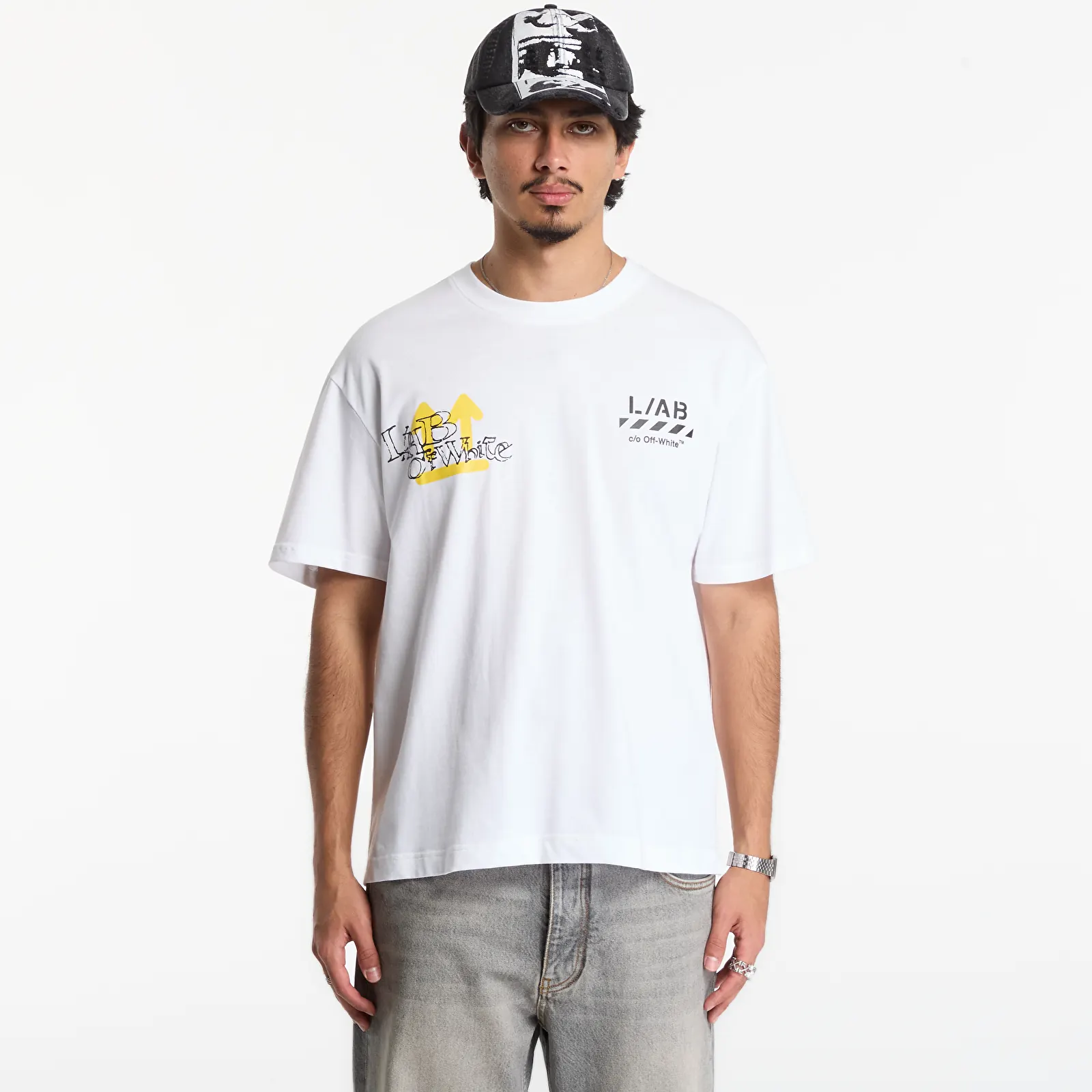 Férfi pólok L/AB c/o Off-White™ Off Active S/S Tee White