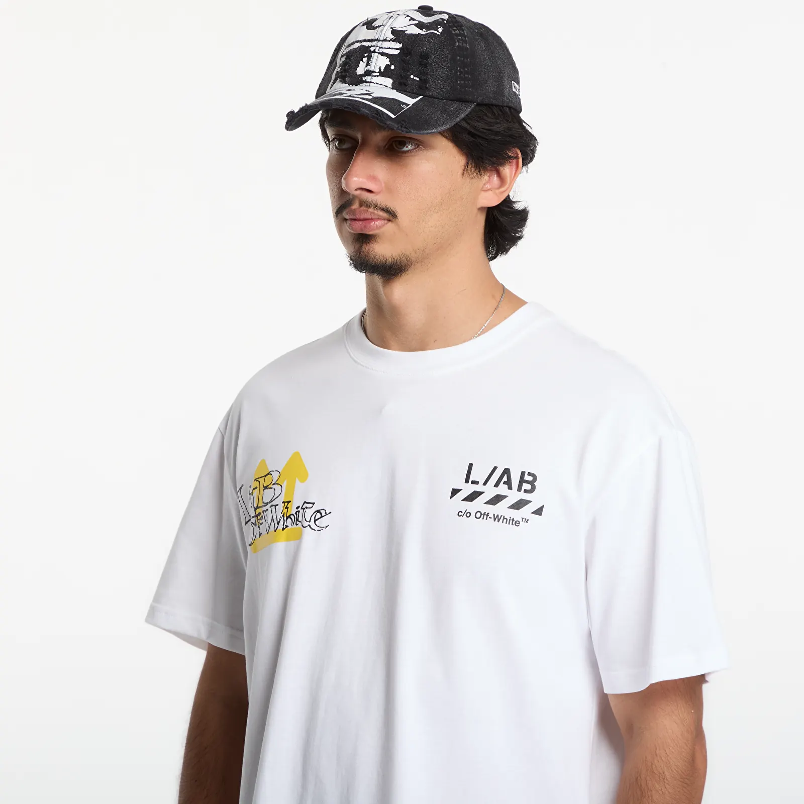 Férfi pólok L/AB c/o Off-White™ Off Active S/S Tee White