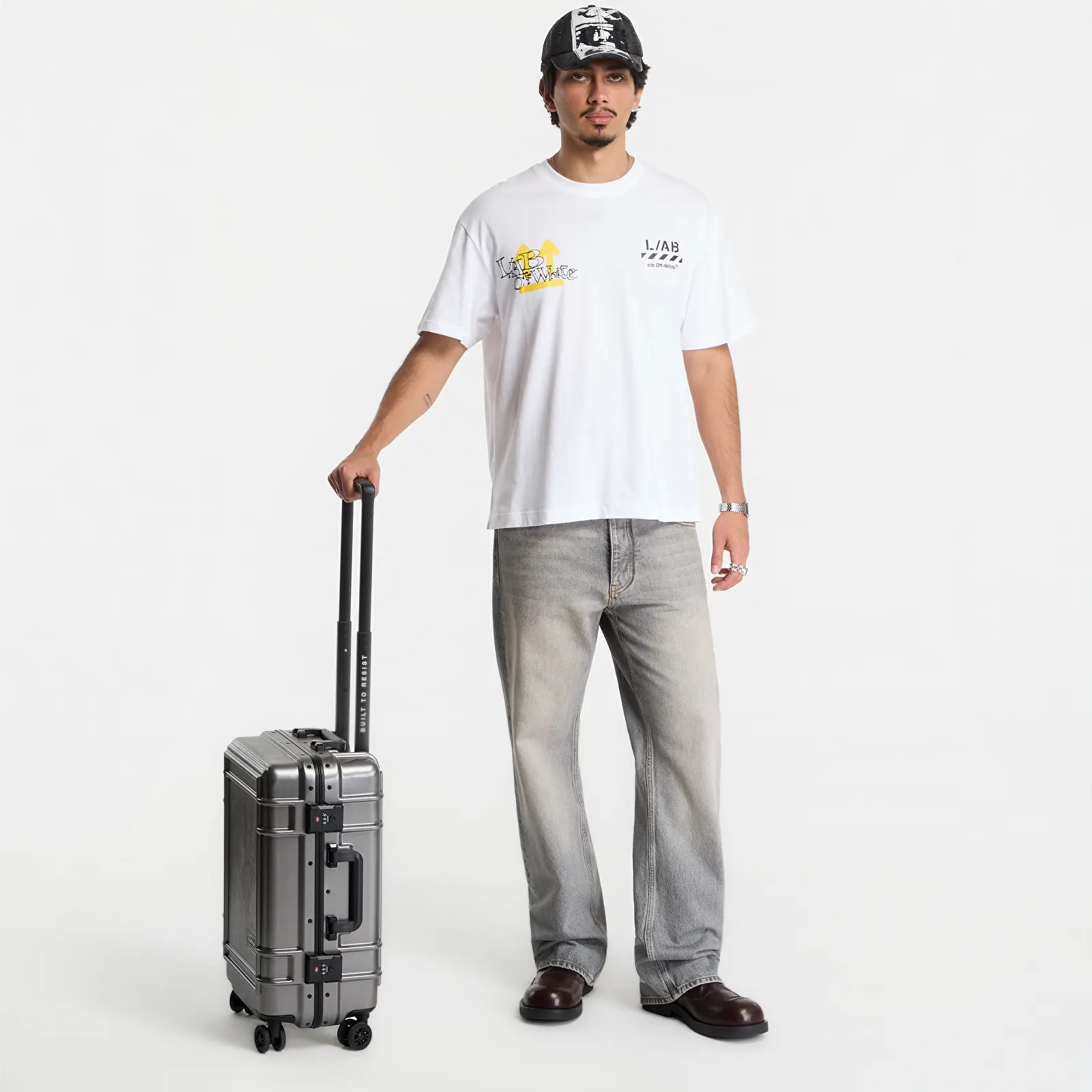Férfi pólok L/AB c/o Off-White™ Off Active S/S Tee White