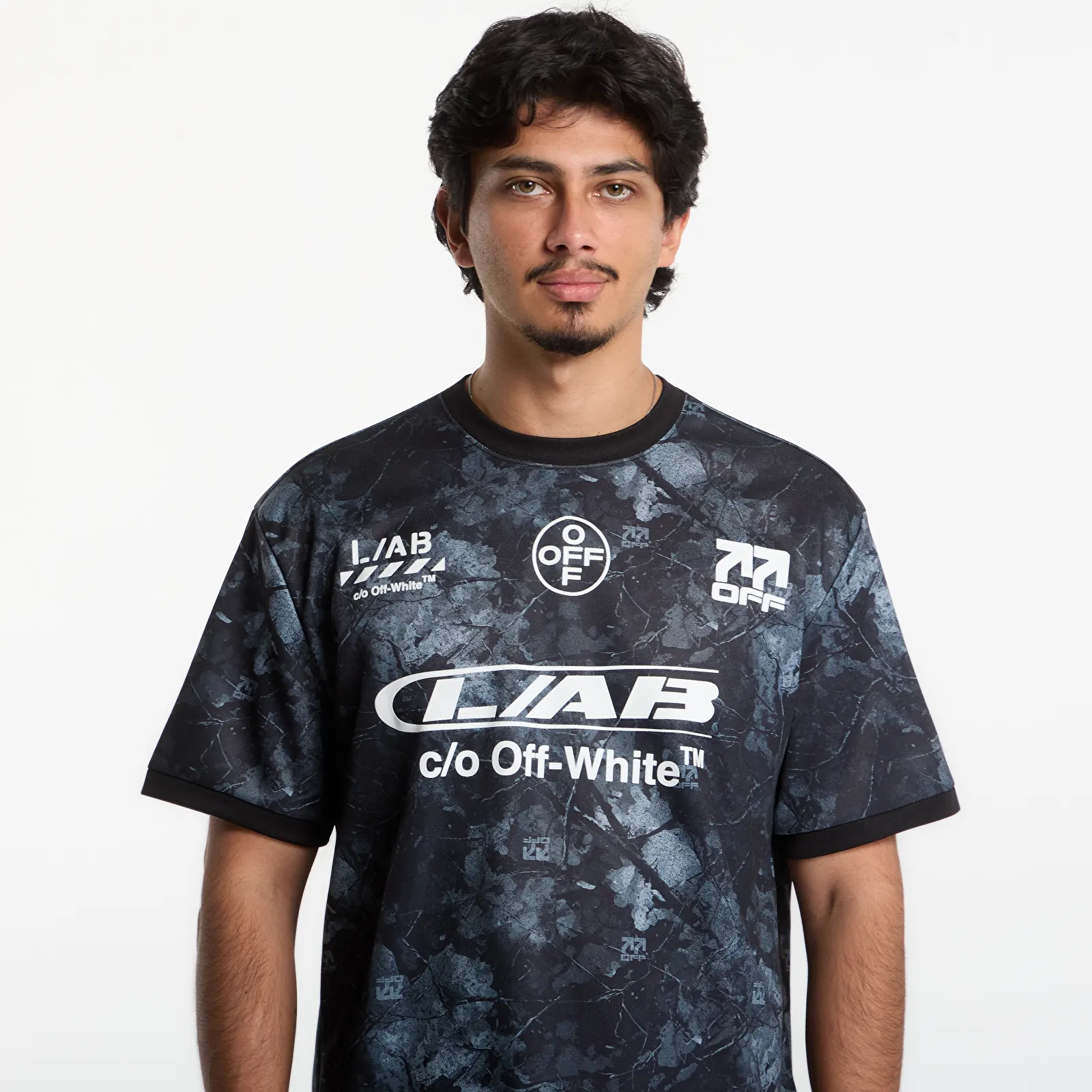 Мъжки тениски L/AB c/o Off-White™ Off Camo Soccer Jersey Black