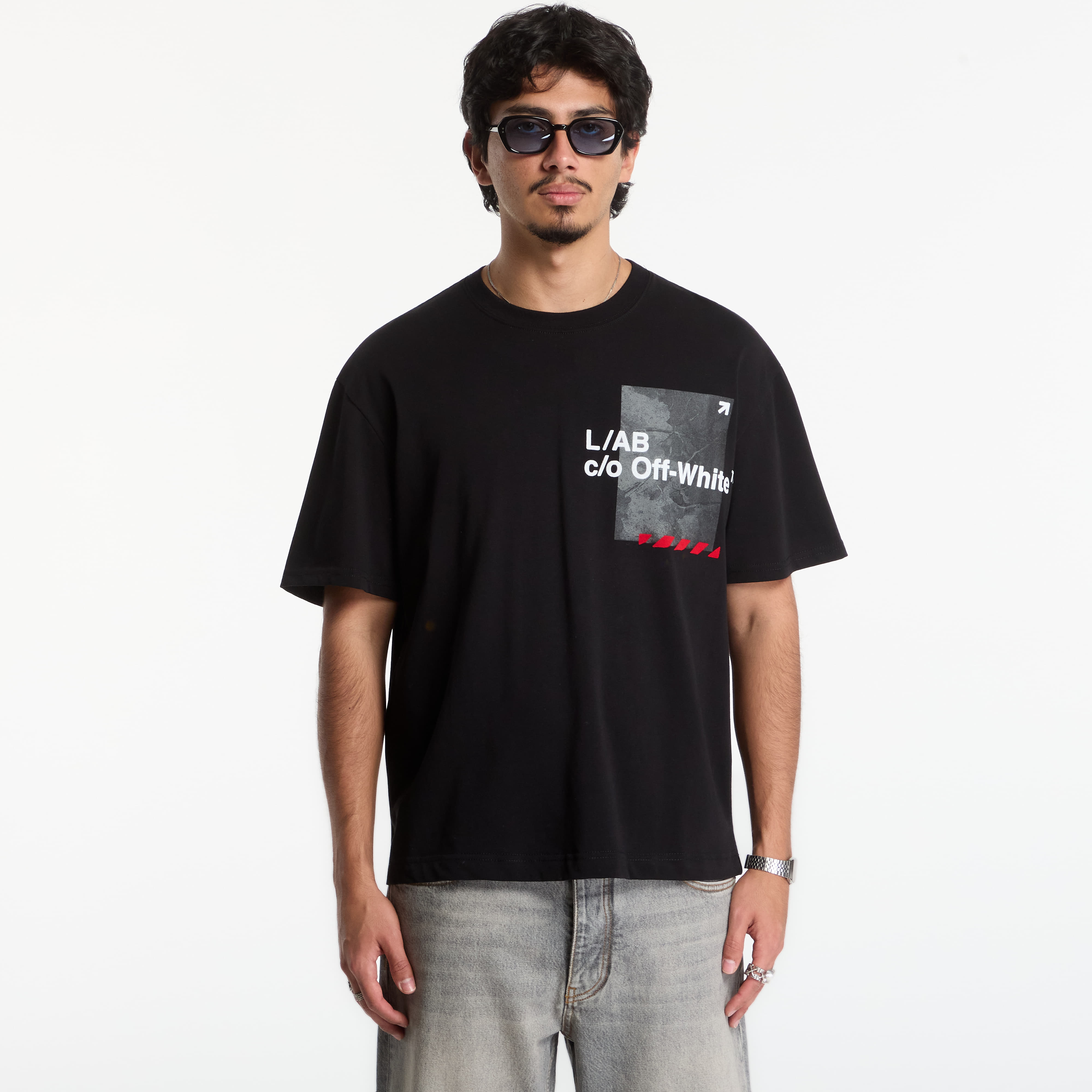 Тениска L/AB c/o Off-White™ Camo S/S Tee Black XL