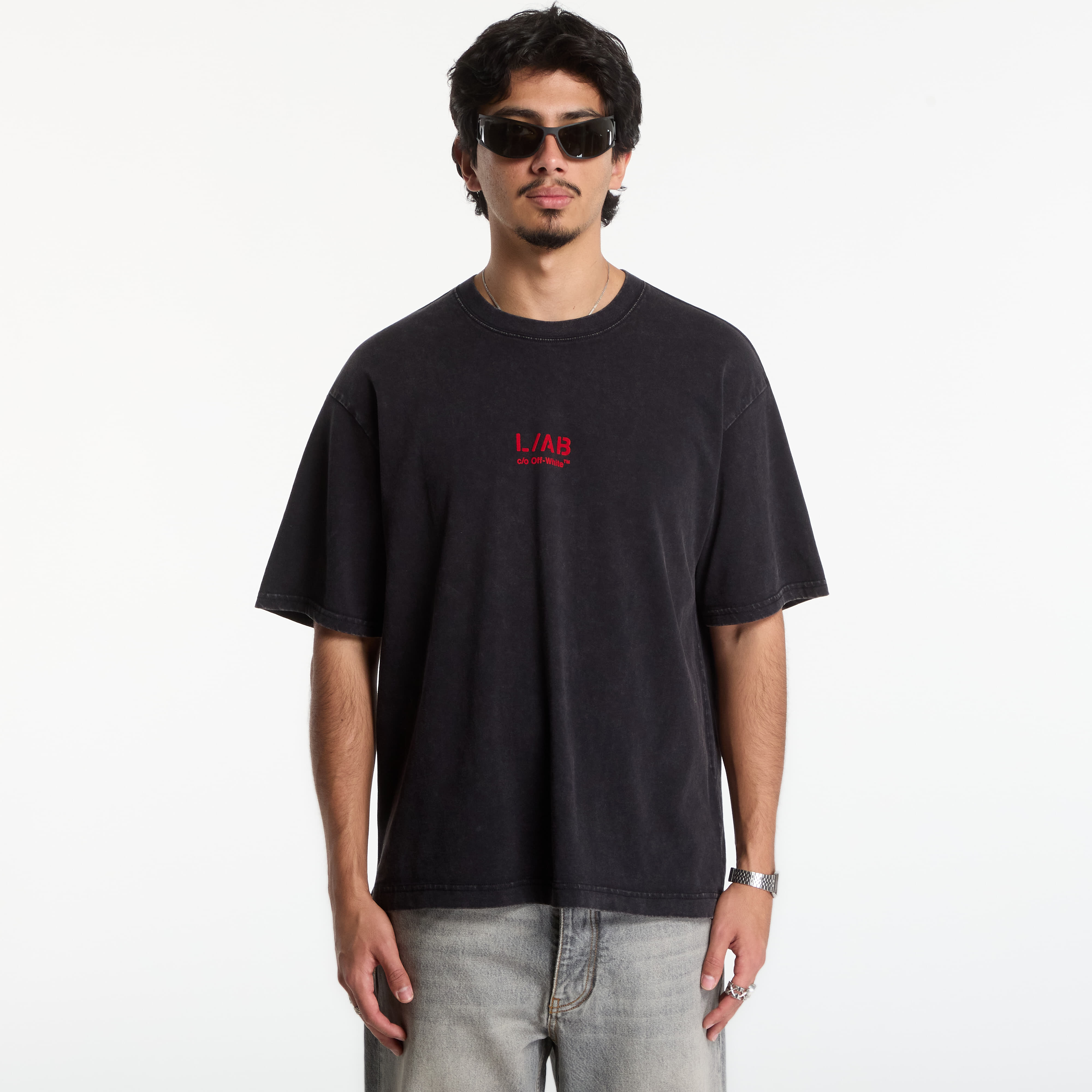 Тениска L/AB c/o Off-White™ Off Active Washed S/S Tee Black M