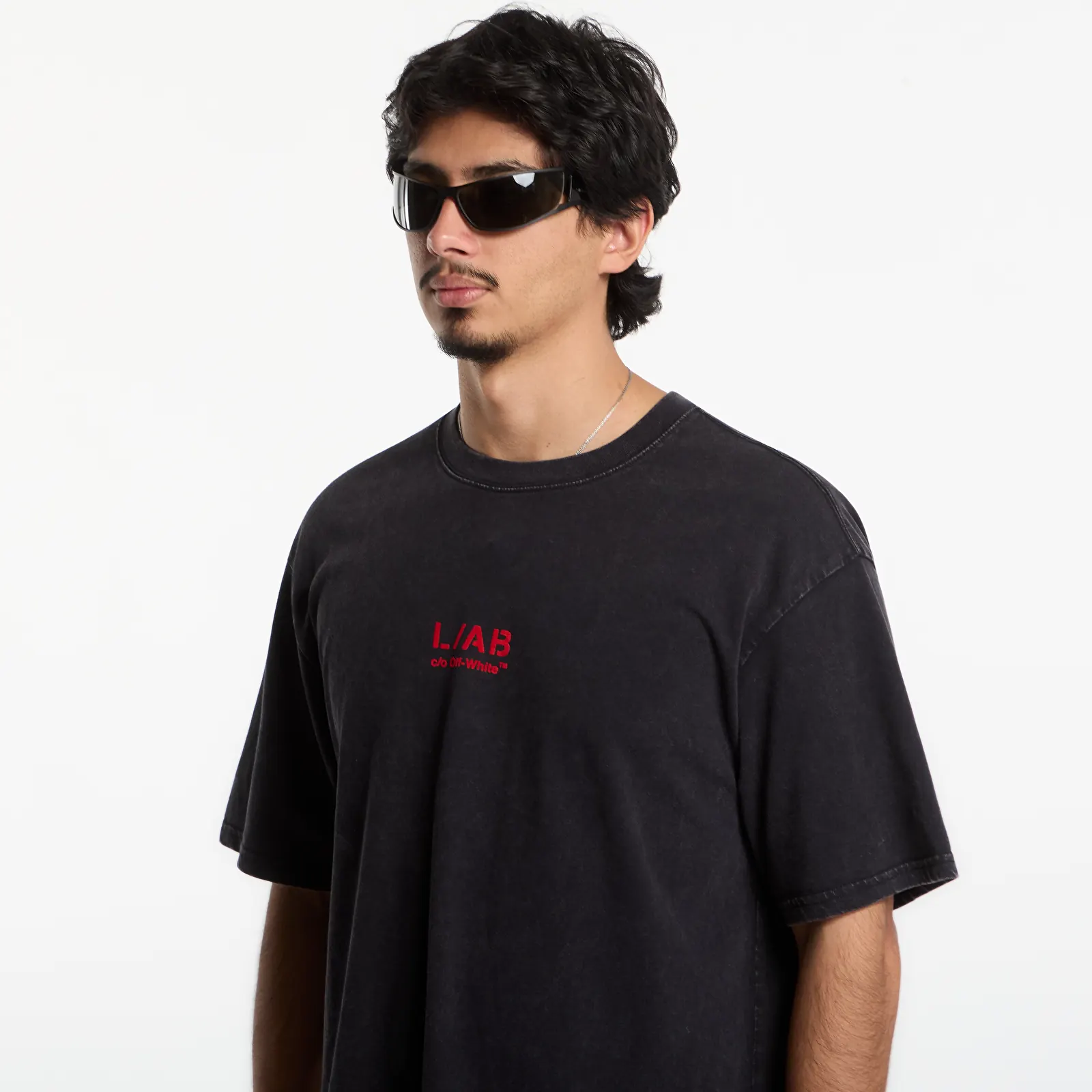 Muške majice kratkih rukava L/AB c/o Off-White™ Off Active Washed S/S Tee Black