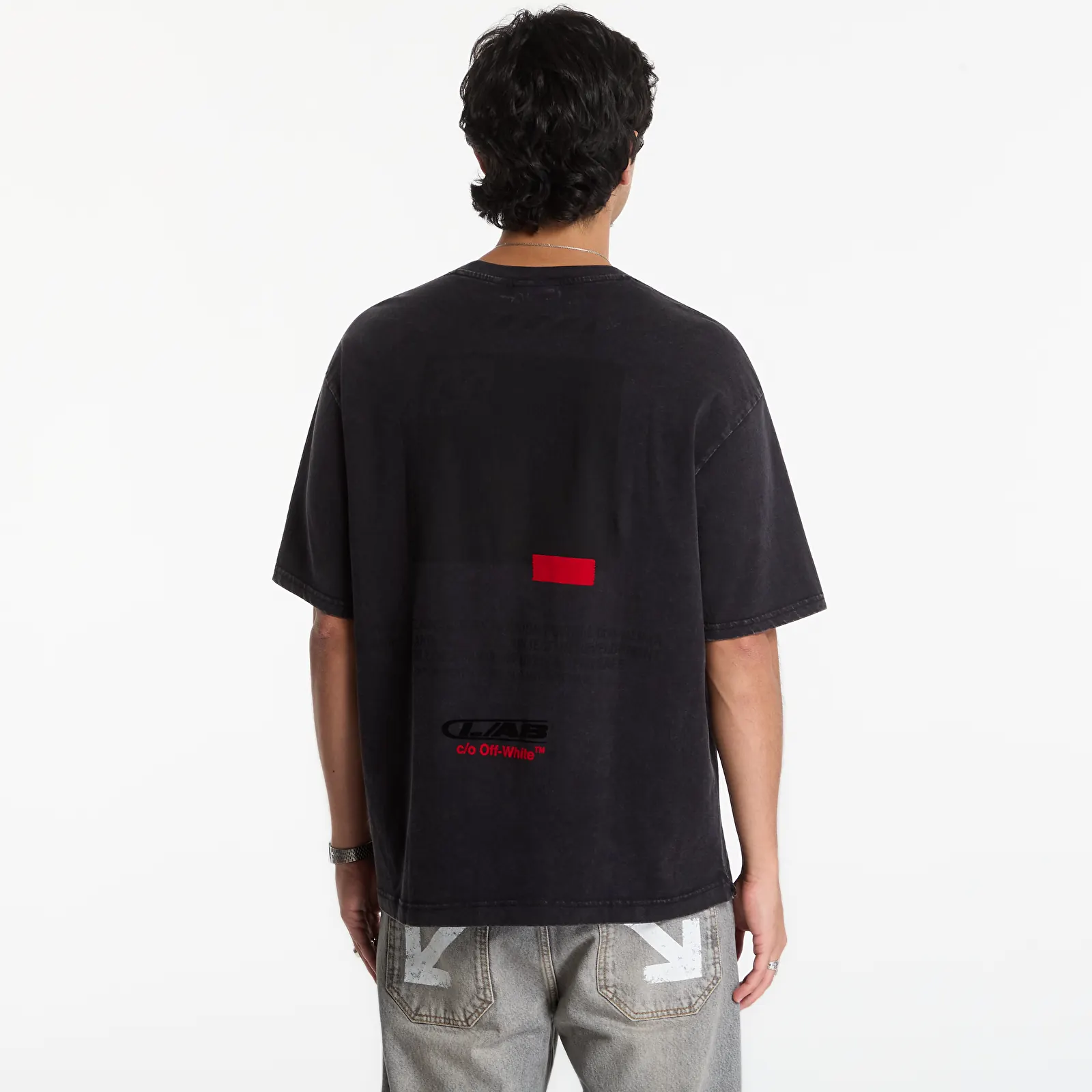 Muške majice kratkih rukava L/AB c/o Off-White™ Off Active Washed S/S Tee Black