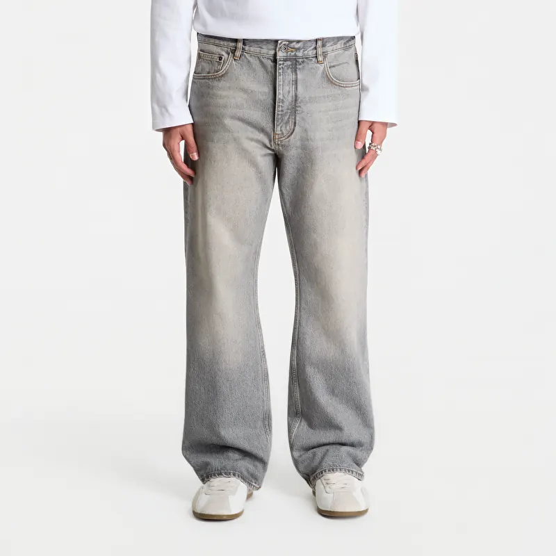 Blugi Off-White Half Arrow Diag Slim Relax Jeans Sun Faded Grey
