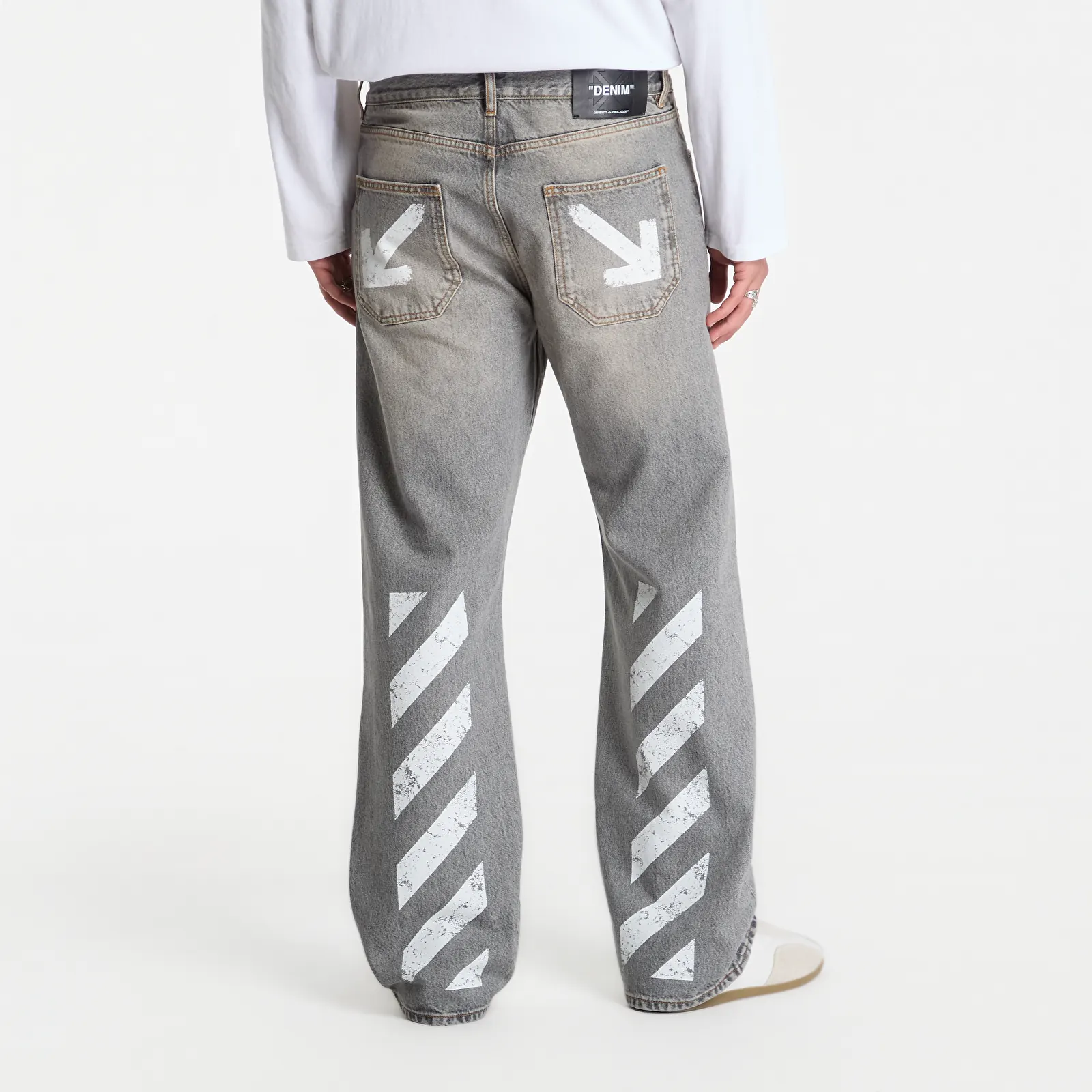 Jeans Off-White Half Arrow Diag Slim Relax Jeans Sun Faded Grey