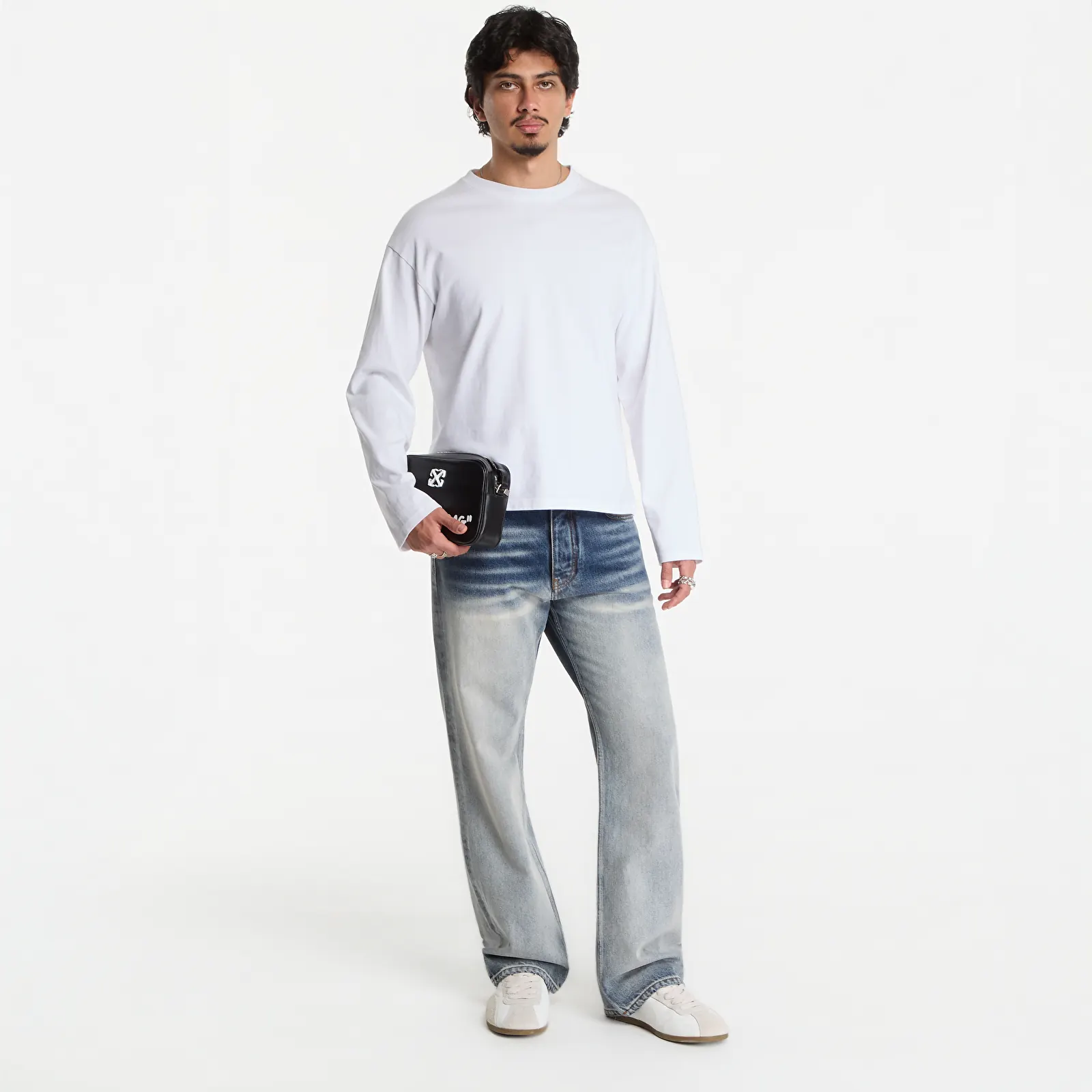 Jeans Off-White Half Arrow Slim Relax Jeans Ombre Bleach Blue