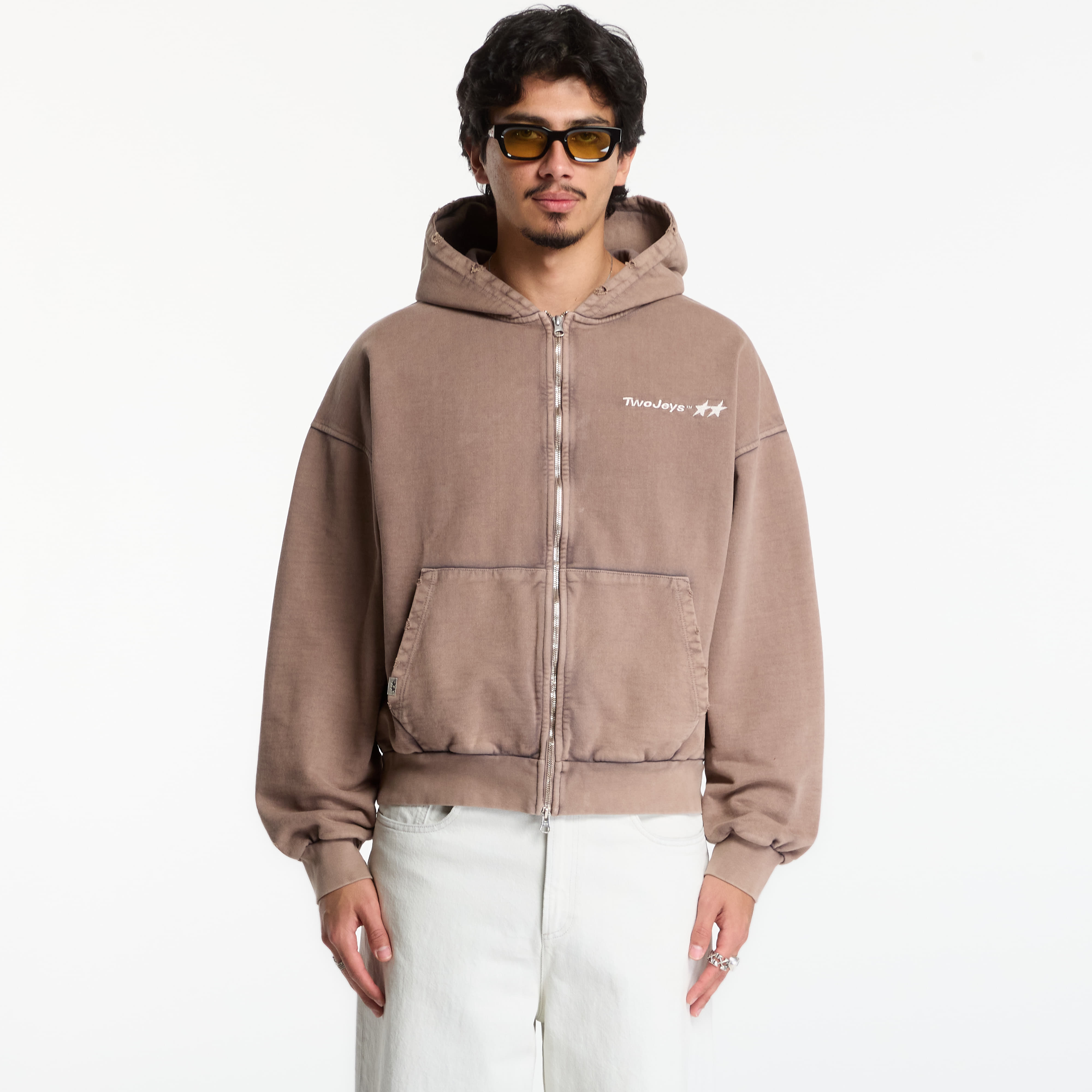 Суитшърт TwoJeys Icon Full-Zip Bodega Brown Brown S