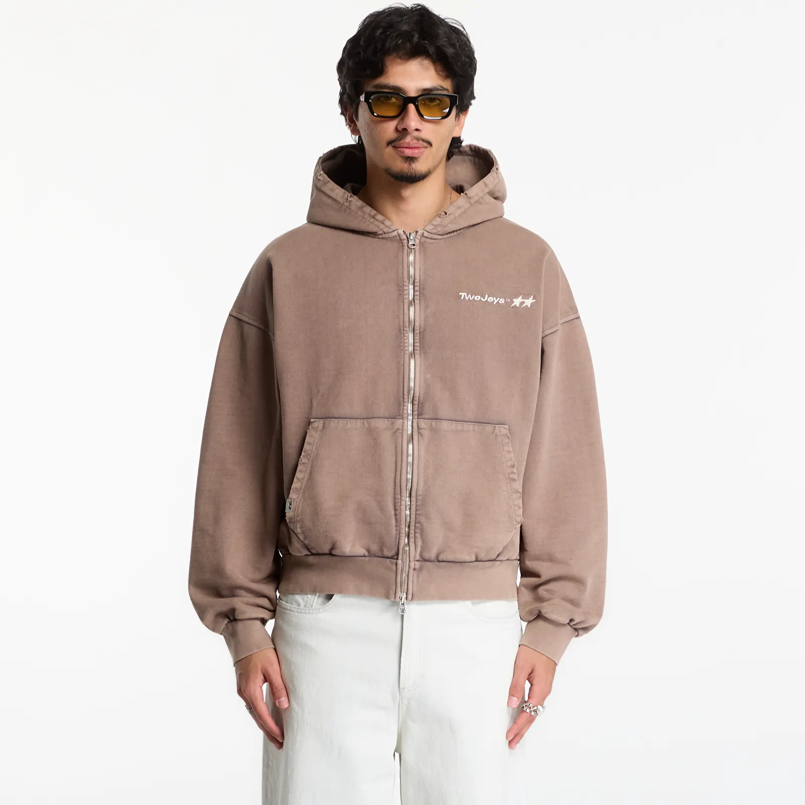Dukserice TwoJeys Icon Full-Zip Bodega Brown Brown