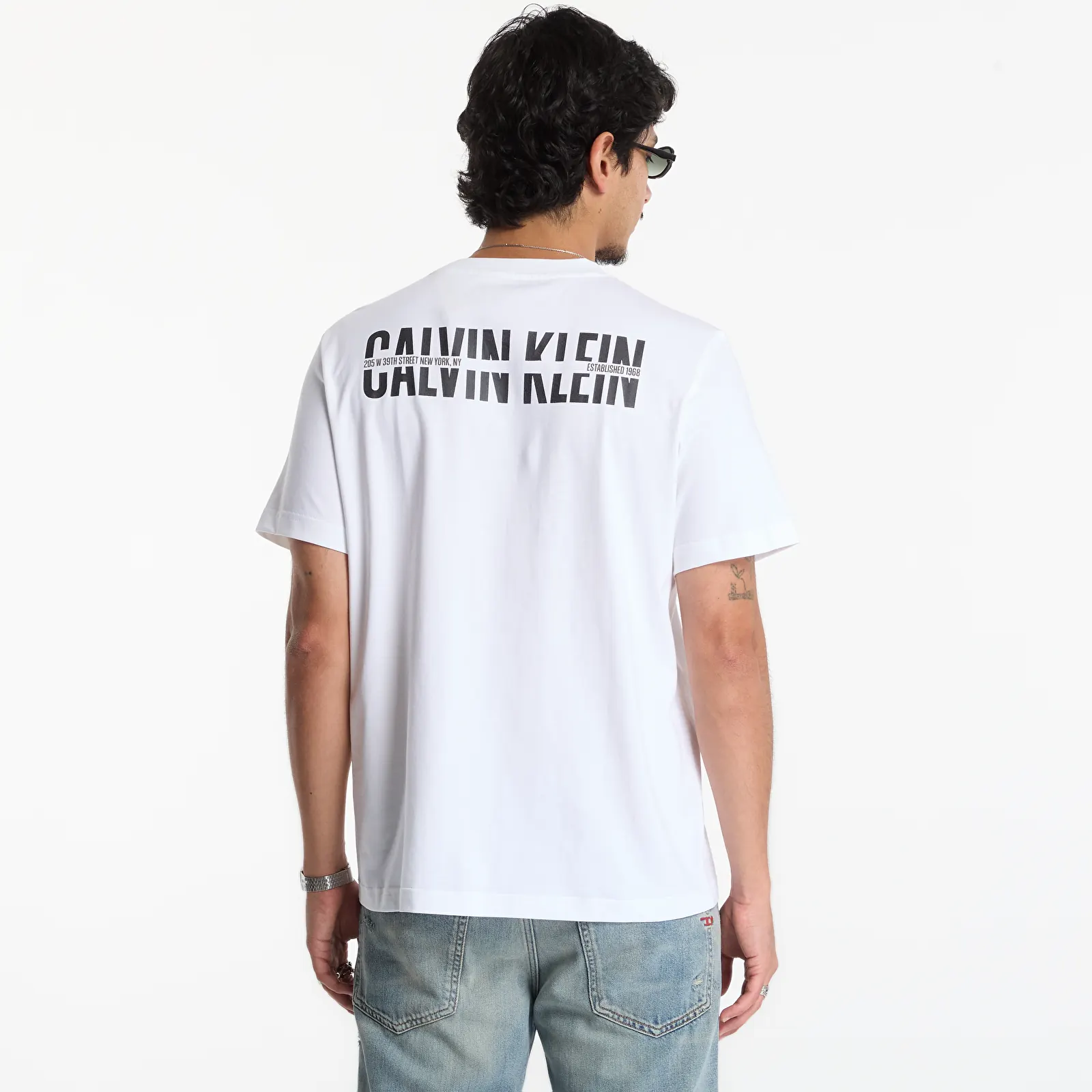 T-särgid Calvin Klein Jeans Ss Easy 20s Retro Ca Bright White