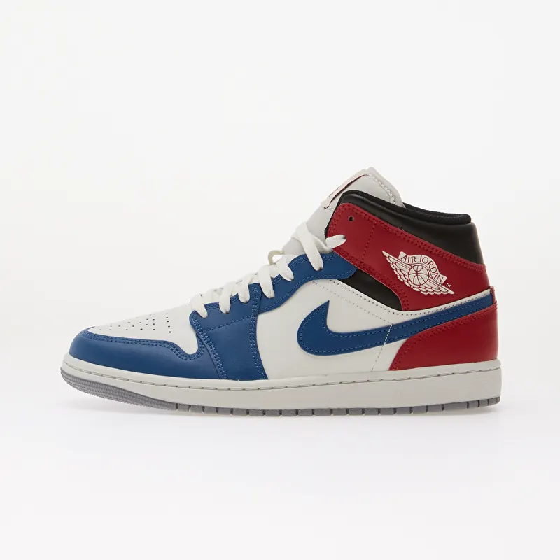 Air Jordan 1 Mid True Blue/ Summit White-Varsity Red-Black