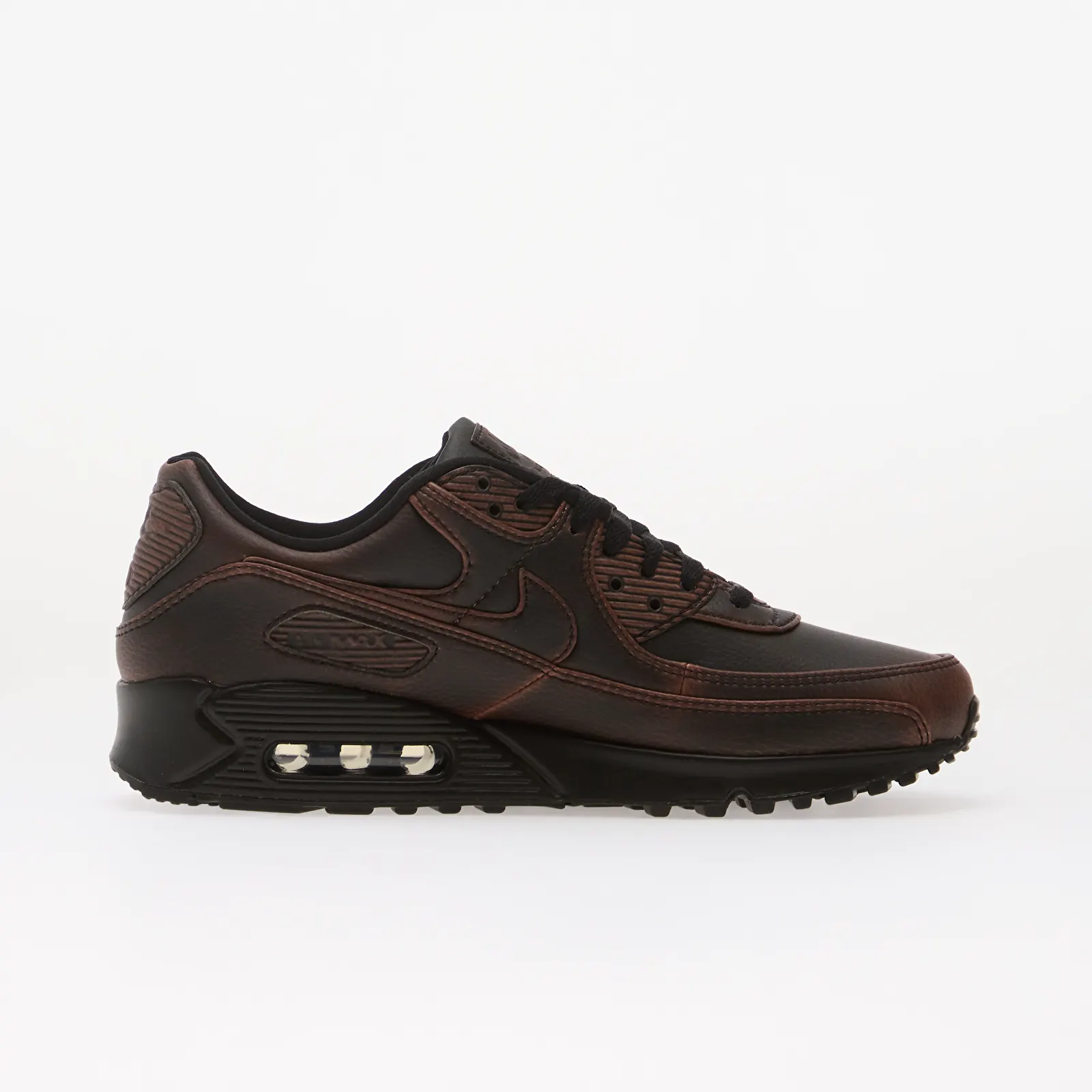 Férfi sneakerek Nike Air Max 90 Premium Essential Black/ Black-Cinnamon