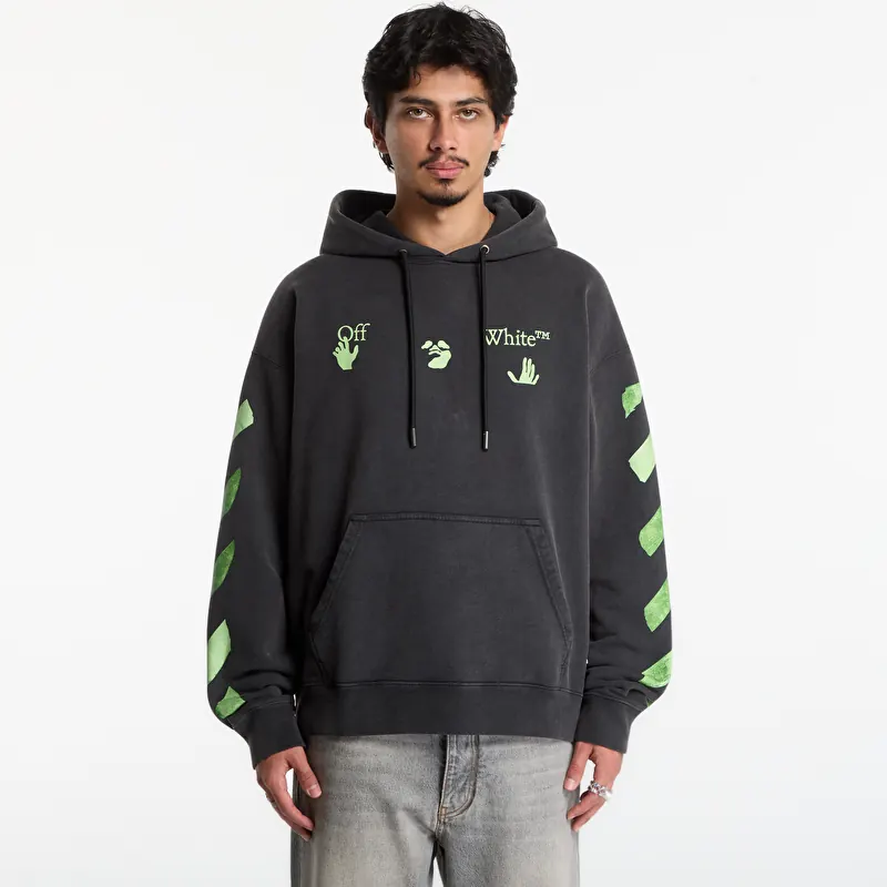 Sweatshirt Off-White Bacco Arrow Skate Hoodie UNISEX Garment Dyed + Fad