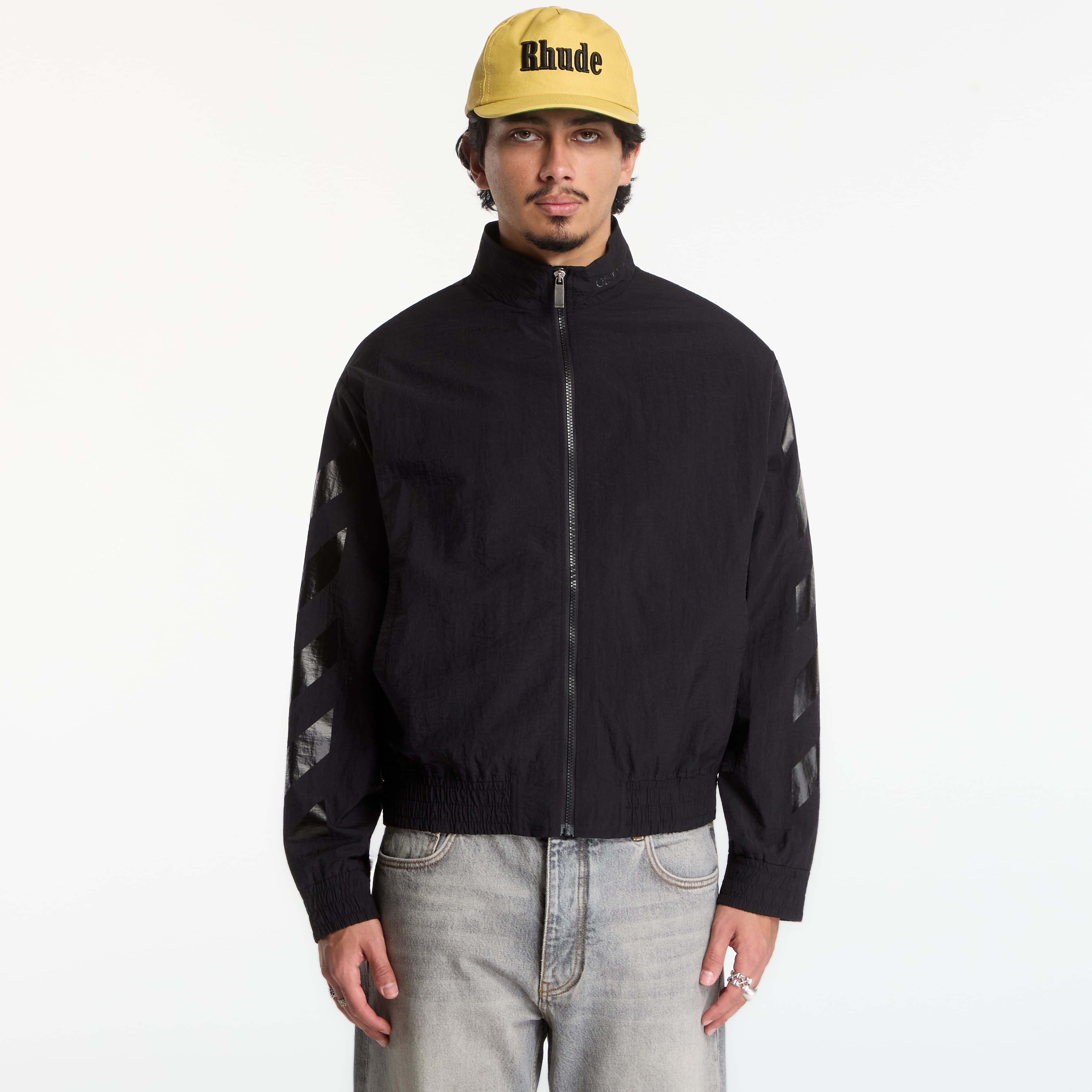 Jacket Off-White Glossy Arrow Nylon Relax Tracktop UNISEX Black S