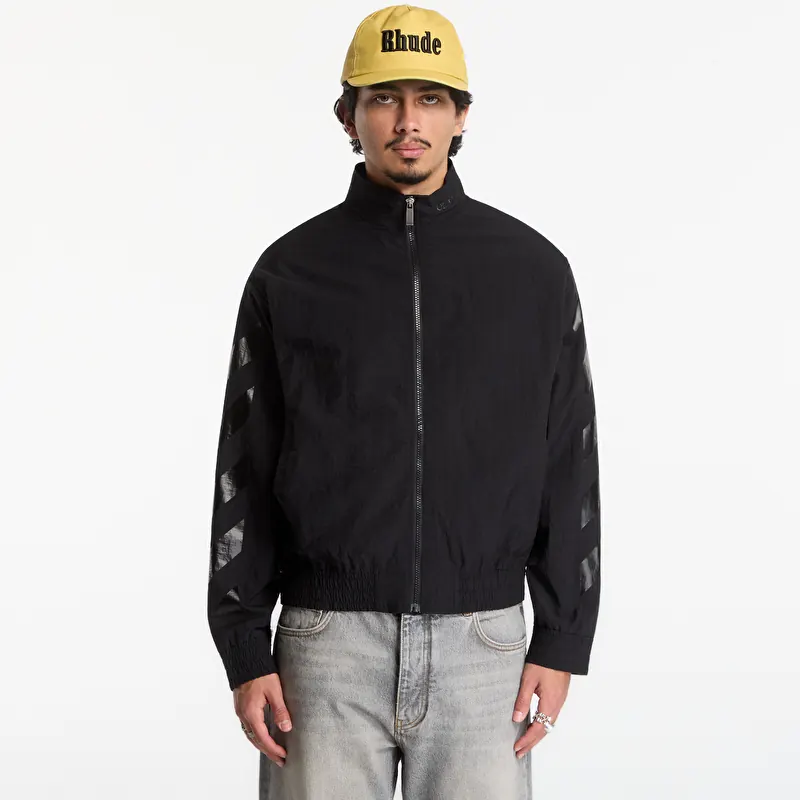 Windbreaker Off-White Glossy Arrow Nylon Relax Tracktop UNISEX Black