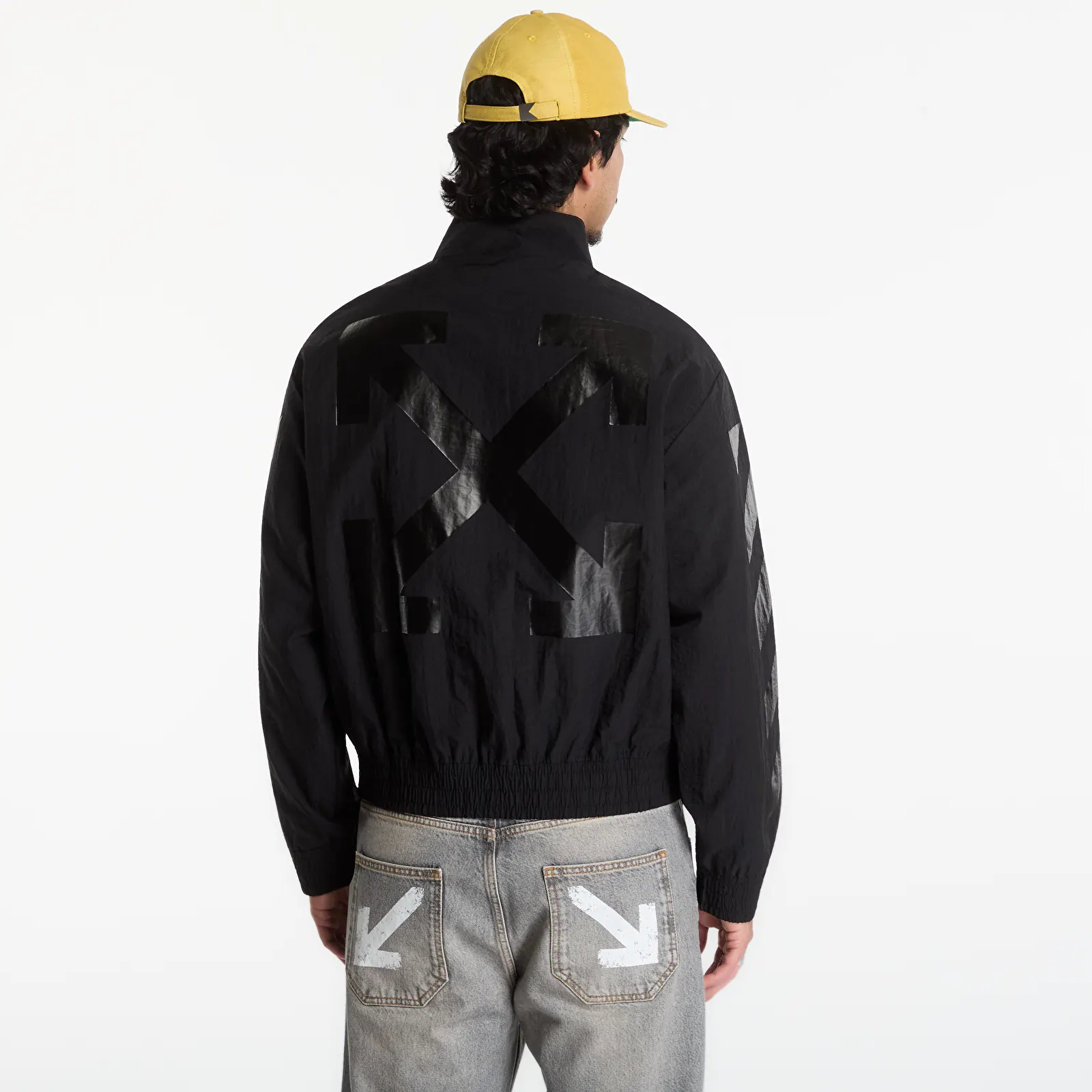 Coach Jackets Off-White Glossy Arrow Nylon Relax Tracktop UNISEX Black