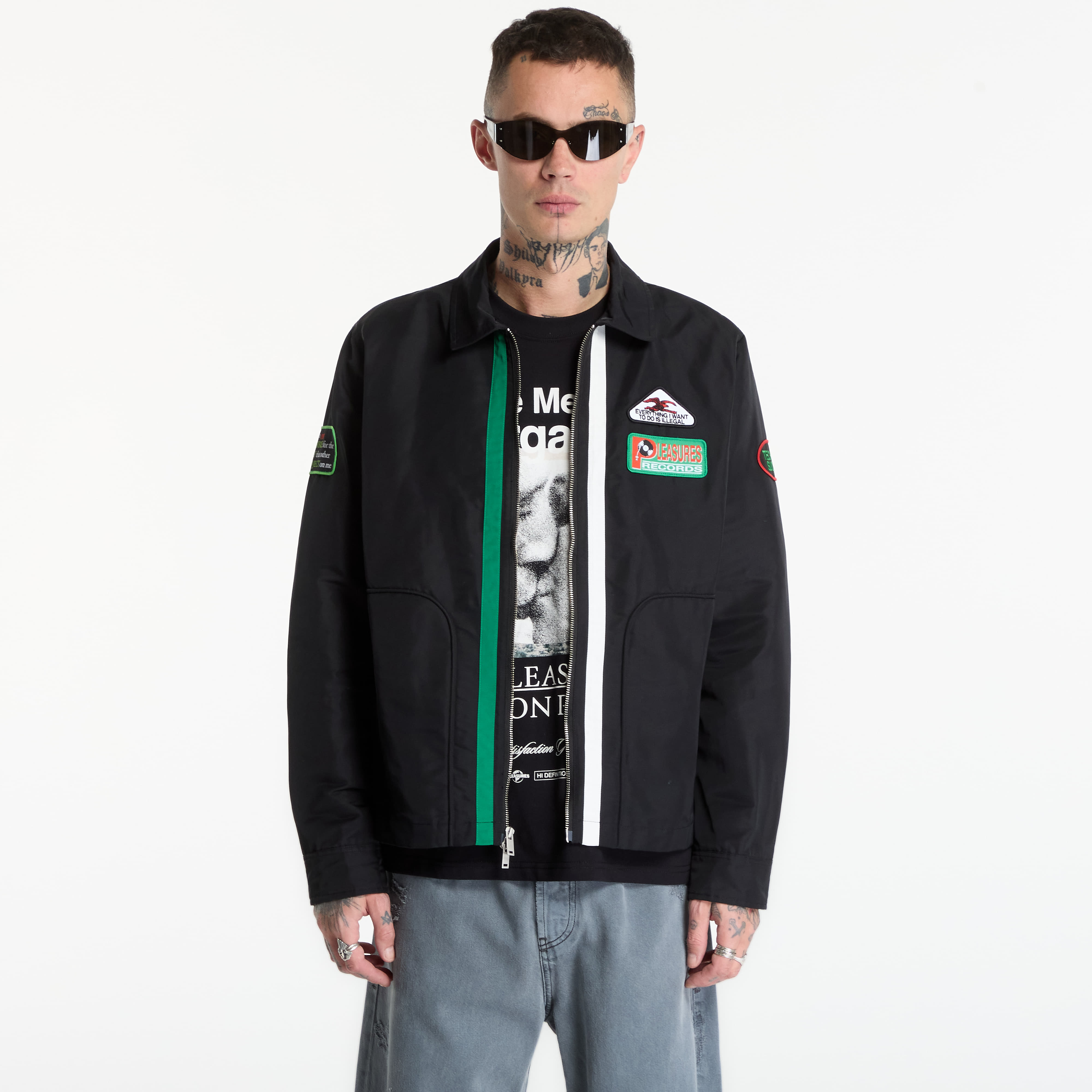 Bunda PLEASURES Records Jacket Black S