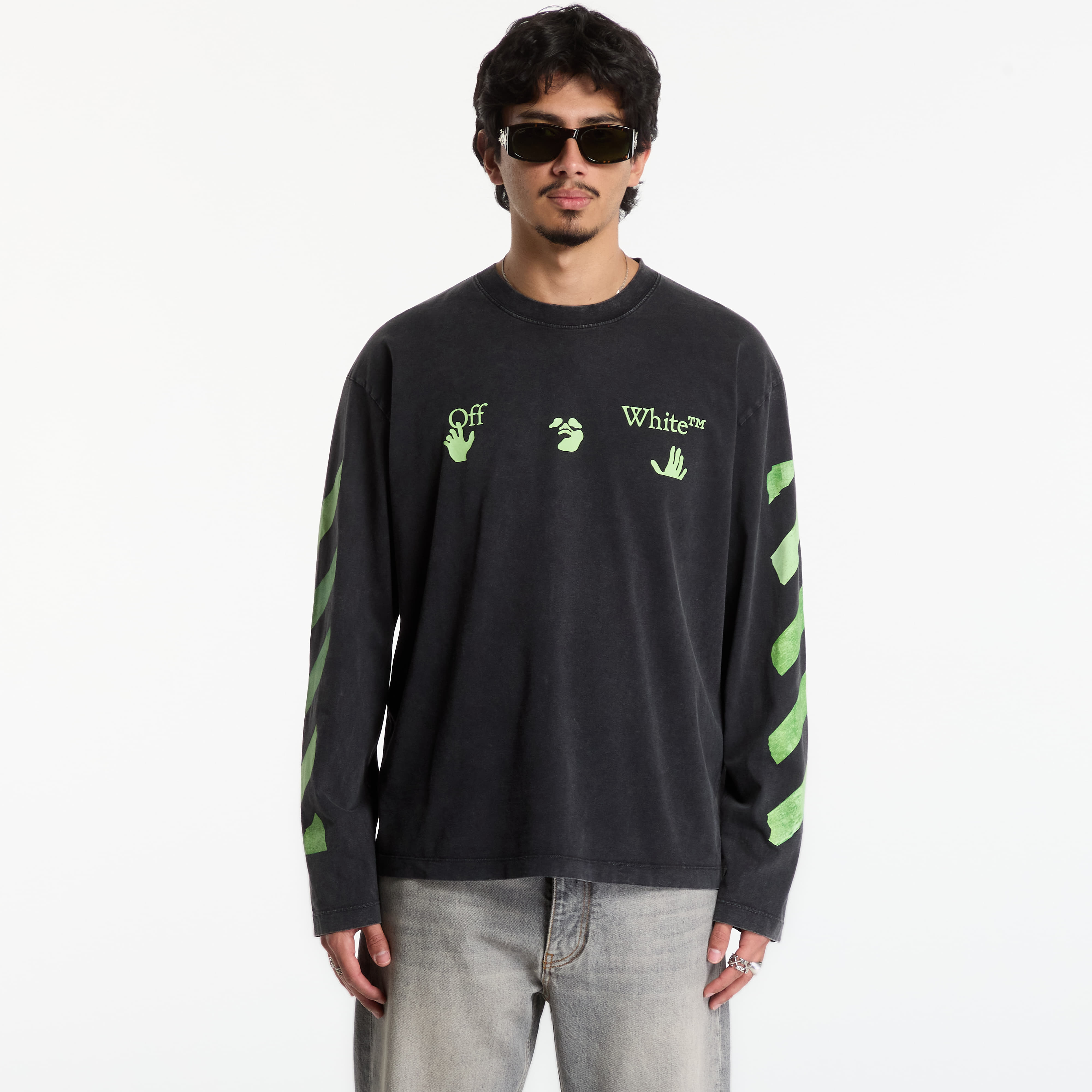 T-shirt Off-White Bacco Arrow Skate L/S Tee UNISEX Vintage Black S