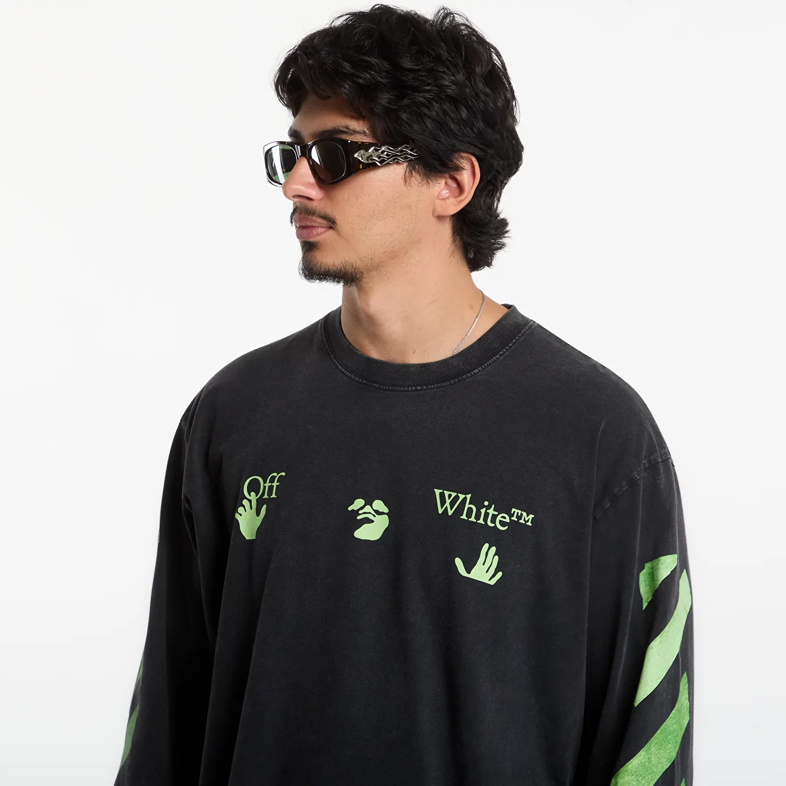 Футболки Off-White Bacco Arrow Skate L/S Tee UNISEX Vintage Black
